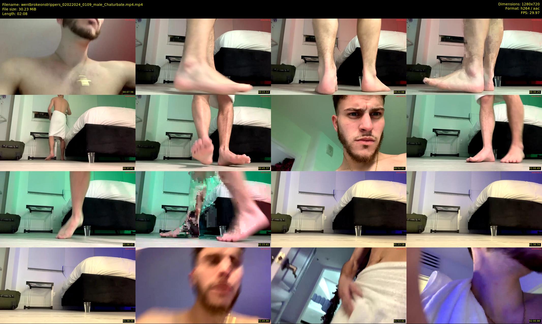 wentbrokeonstrippers — 3 minute Chaturbate male cam show recording, 720p, Feb 2, 2024