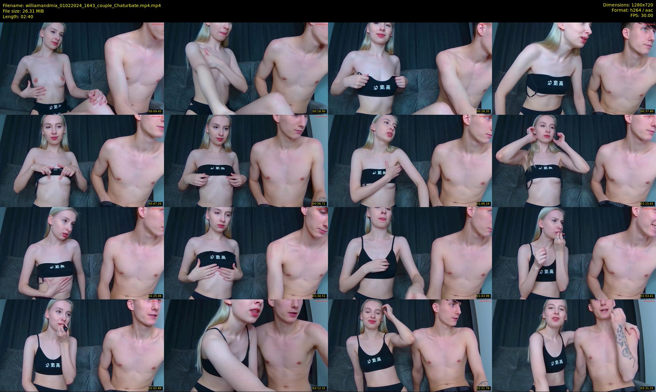 williamandmia — 3 minute Chaturbate couple cam show recording, 720p, Feb 1, 2024
