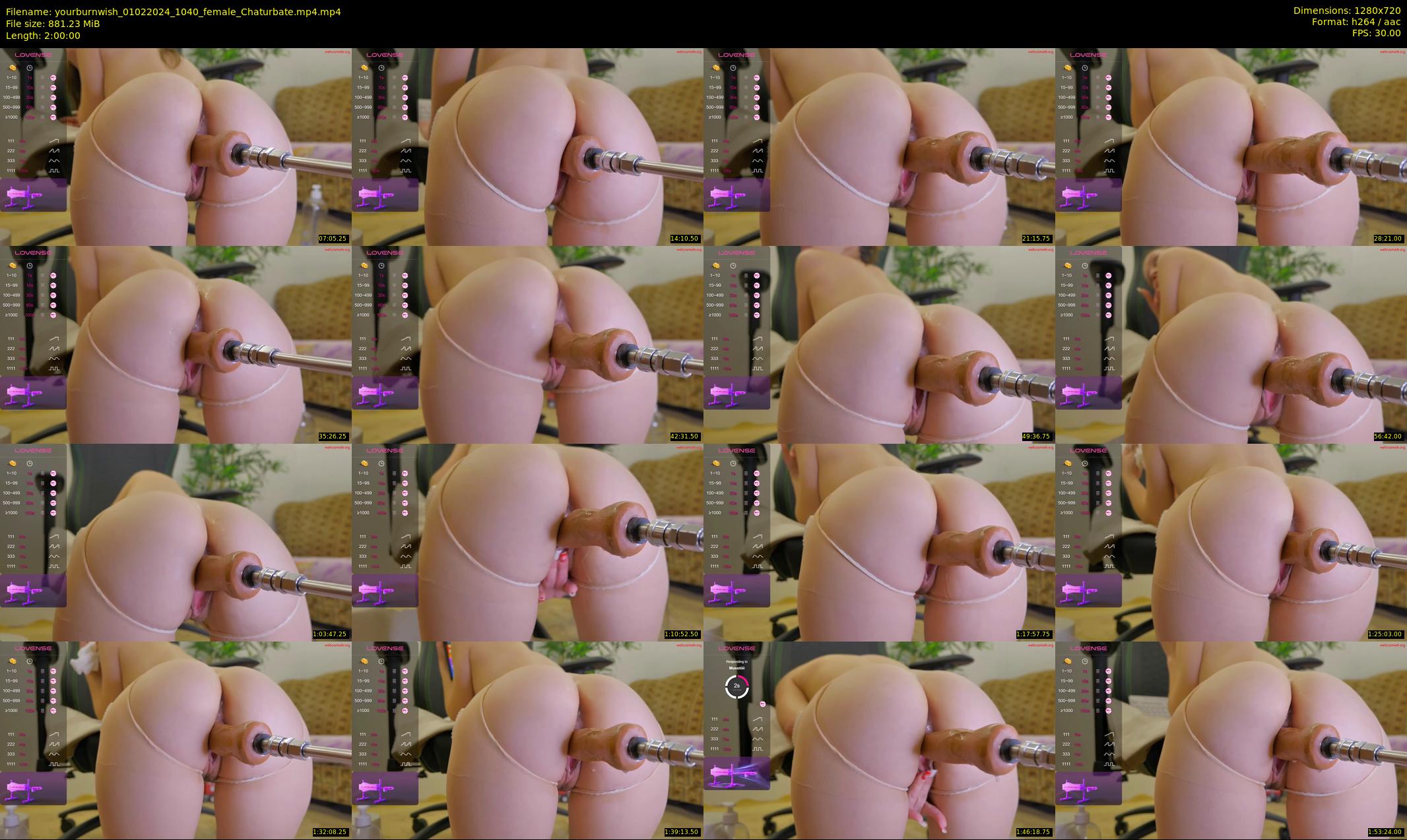 yourburnwish — 120 minute Chaturbate female cam show recording, 720p, Feb 1, 2024