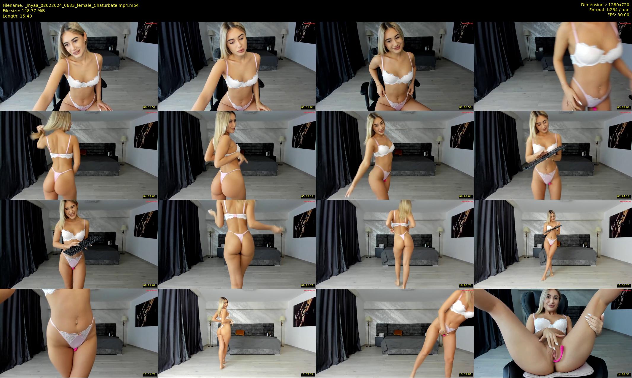 _myaa — 16 minute Chaturbate female cam show recording, 720p, Feb 2, 2024