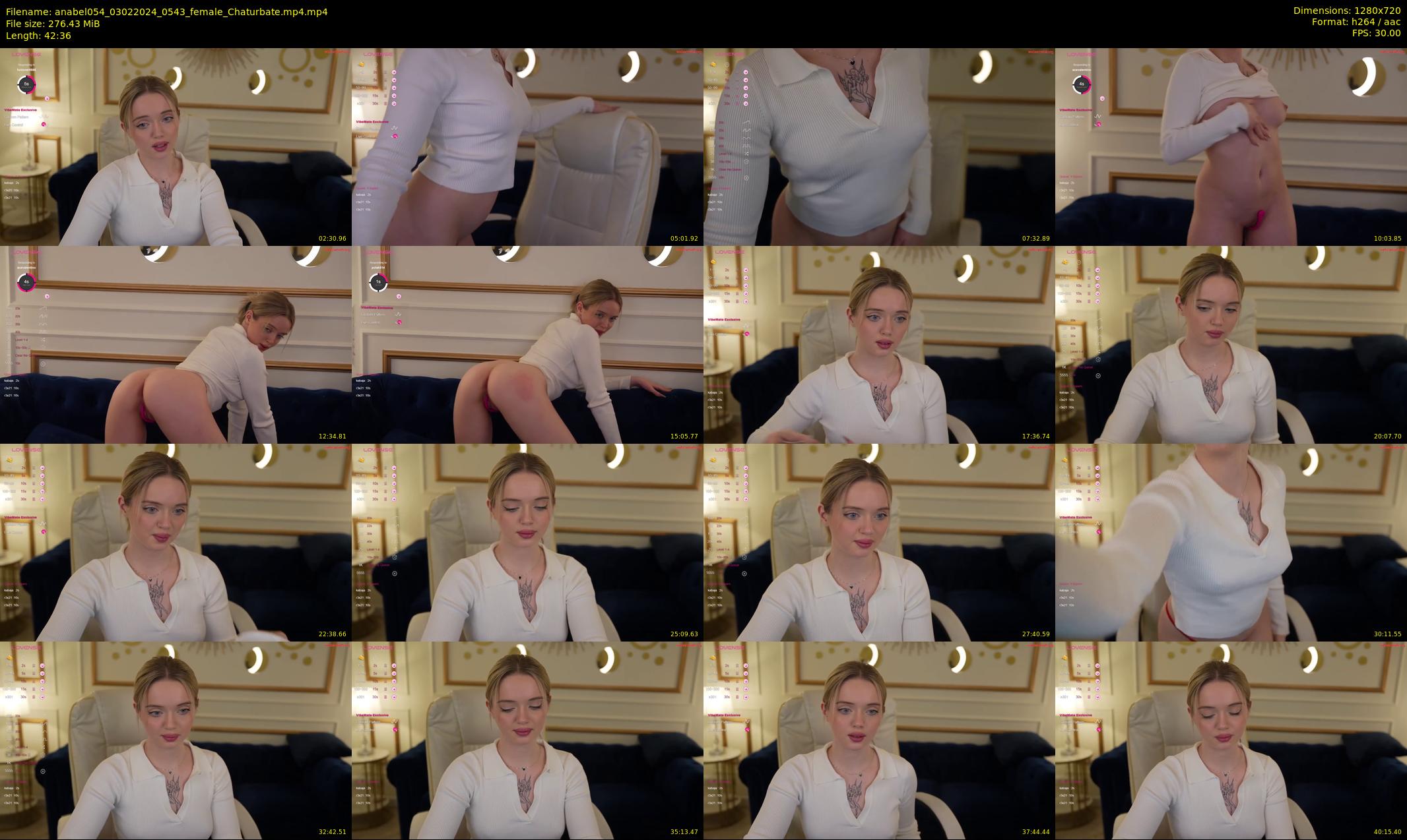 anabel054 — 43 minute Chaturbate female cam show recording, 720p, Feb 3, 2024