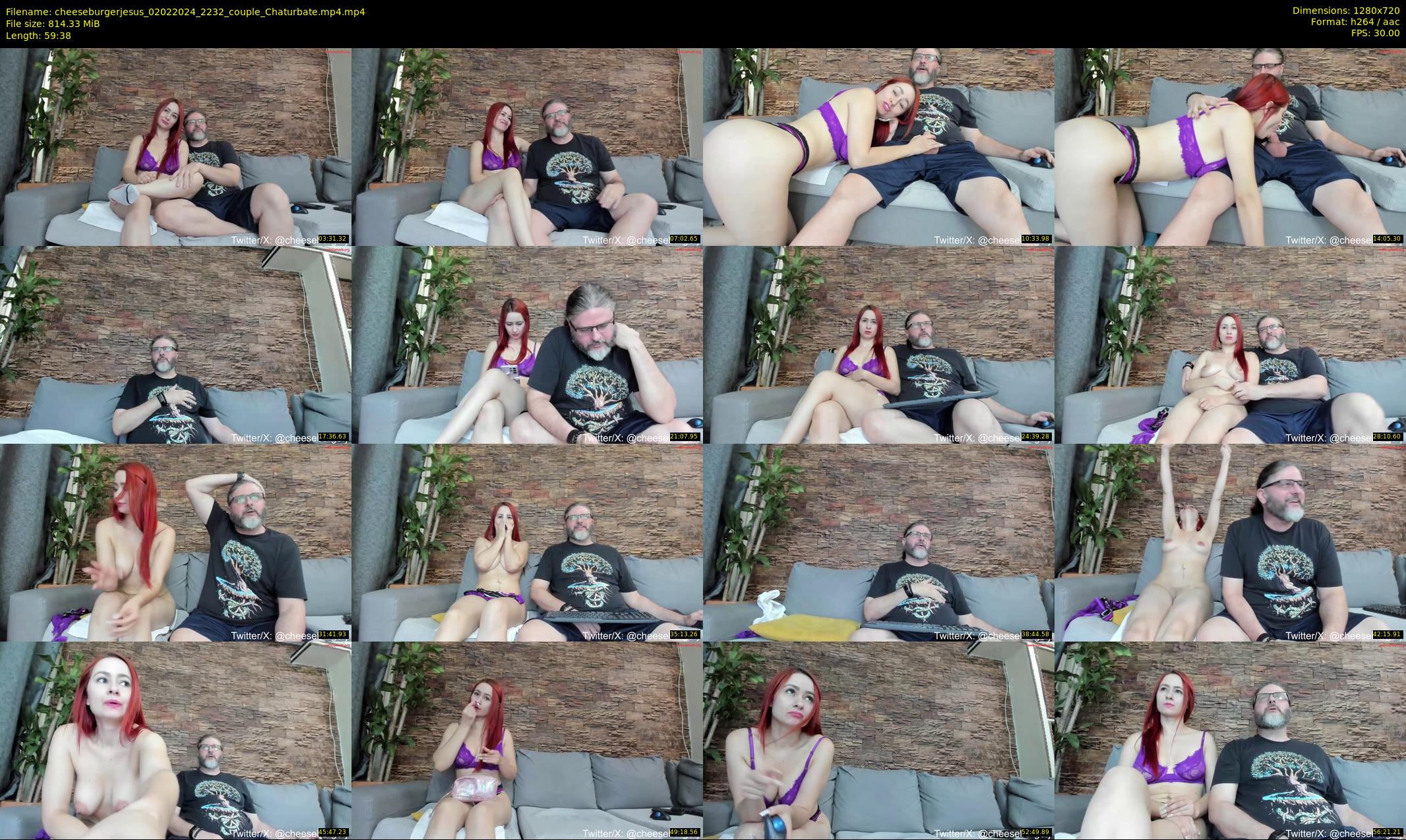 cheeseburgerjesus — 60 minute Chaturbate couple cam show recording, 720p, Feb 2, 2024