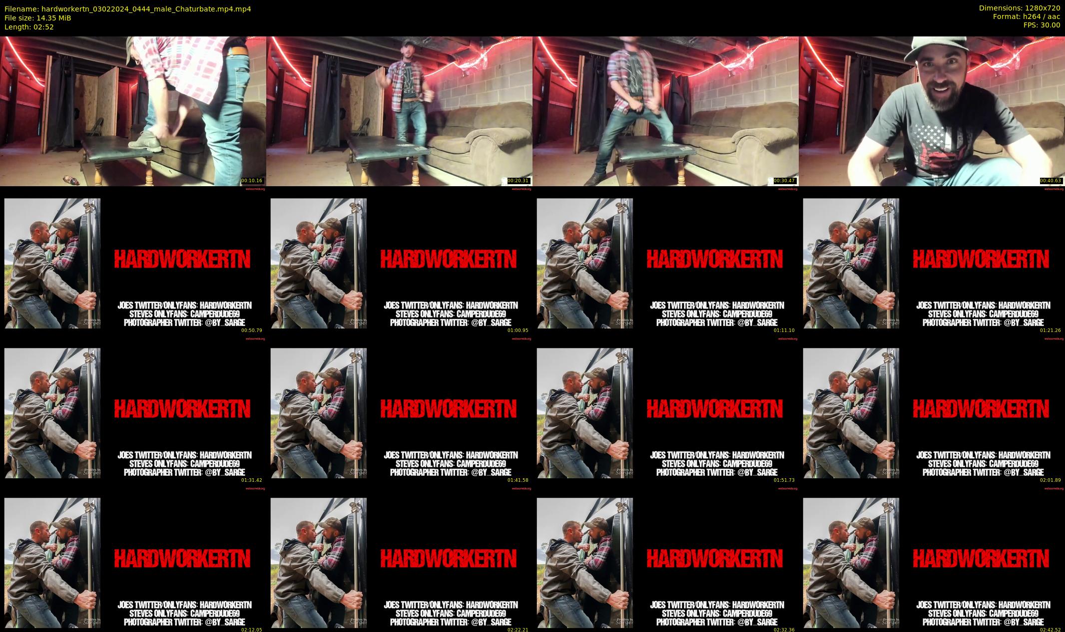 hardworkertn — 3 minute Chaturbate male cam show recording, 720p, Feb 3, 2024