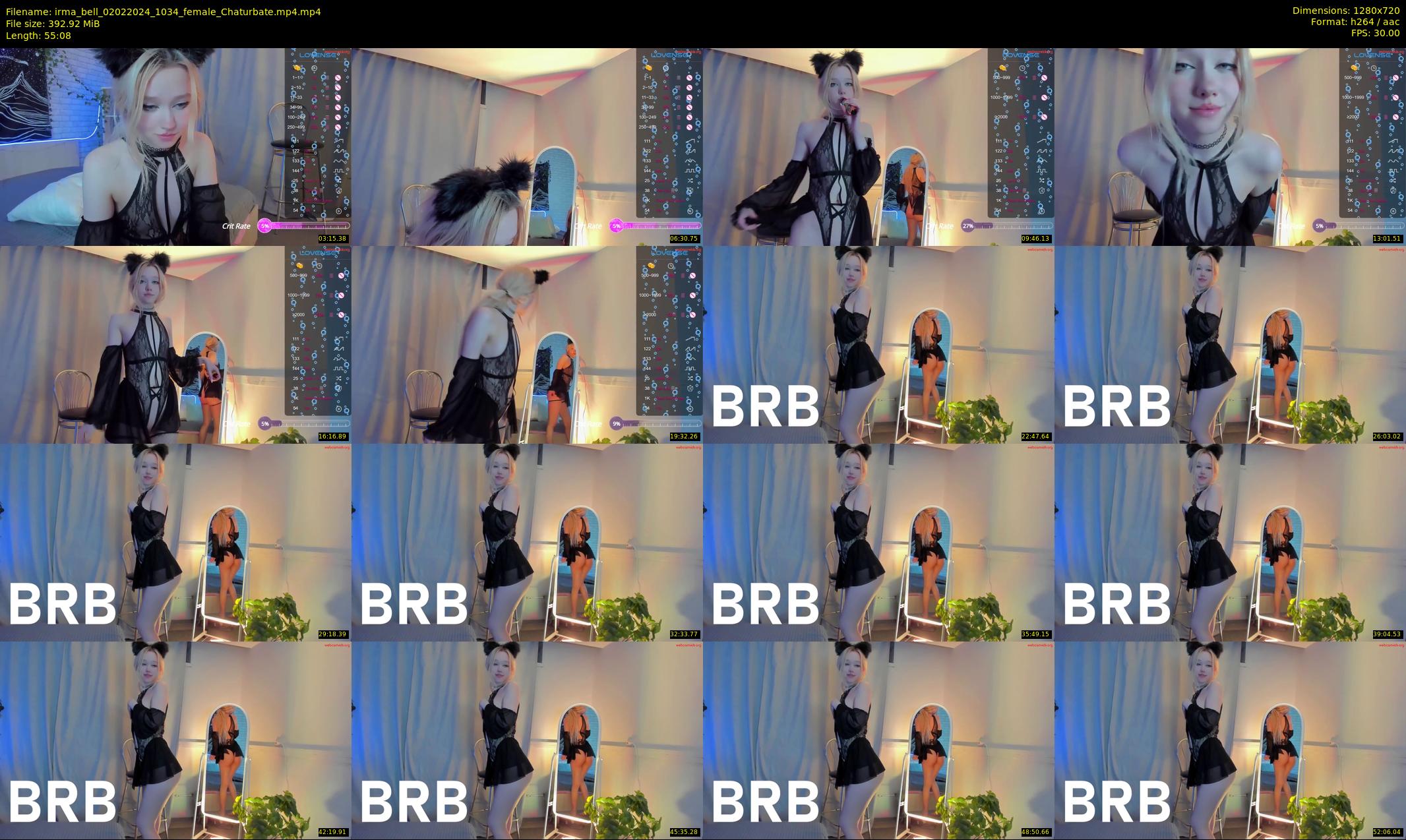 irma_bell — 56 minute Chaturbate female cam show recording, 720p, Feb 2, 2024