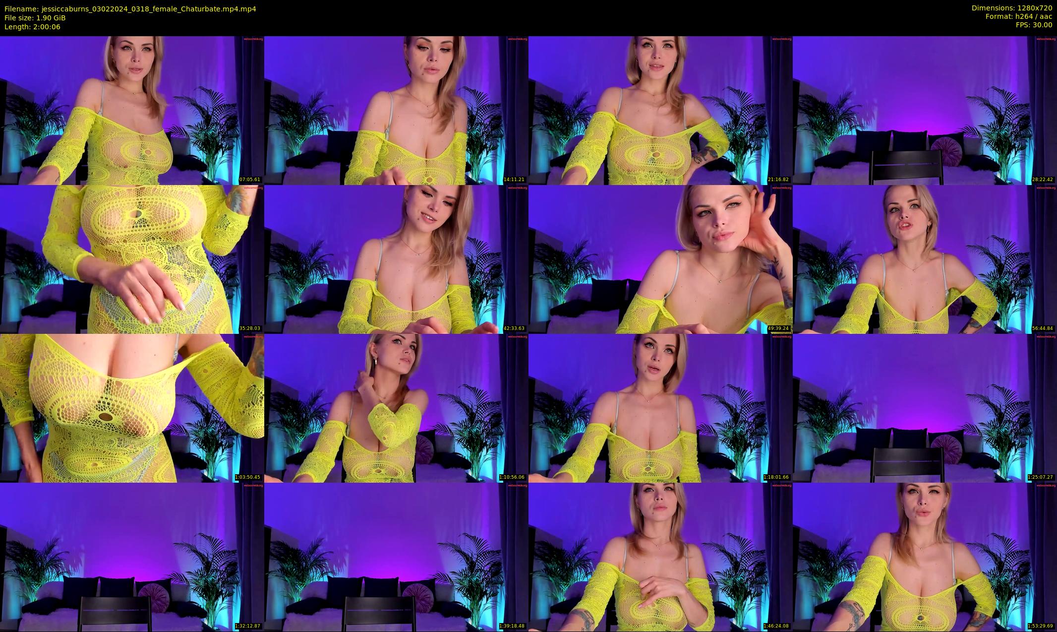 jessiccaburns — 121 minute Chaturbate female cam show recording, 720p, Feb 3, 2024