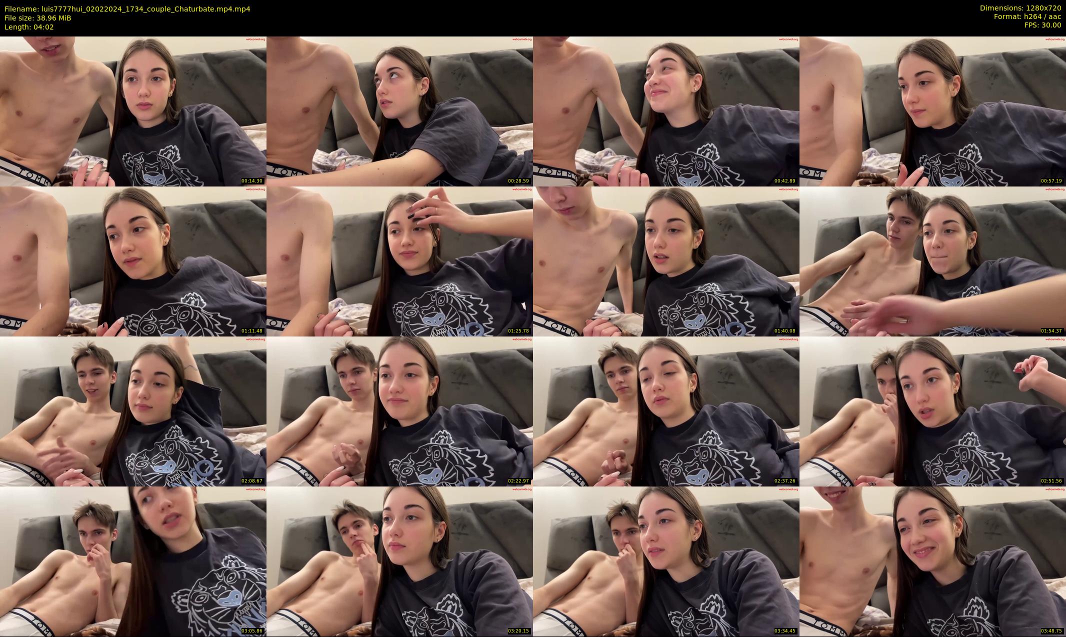 luis7777hui — 5 minute Chaturbate couple cam show recording, 720p, Feb 2, 2024