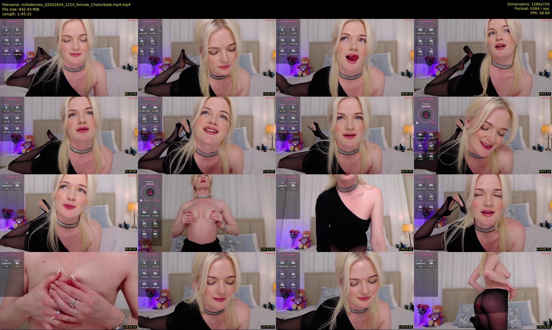 milademies — 106 minute Chaturbate female cam show recording, 720p, Feb 2, 2024