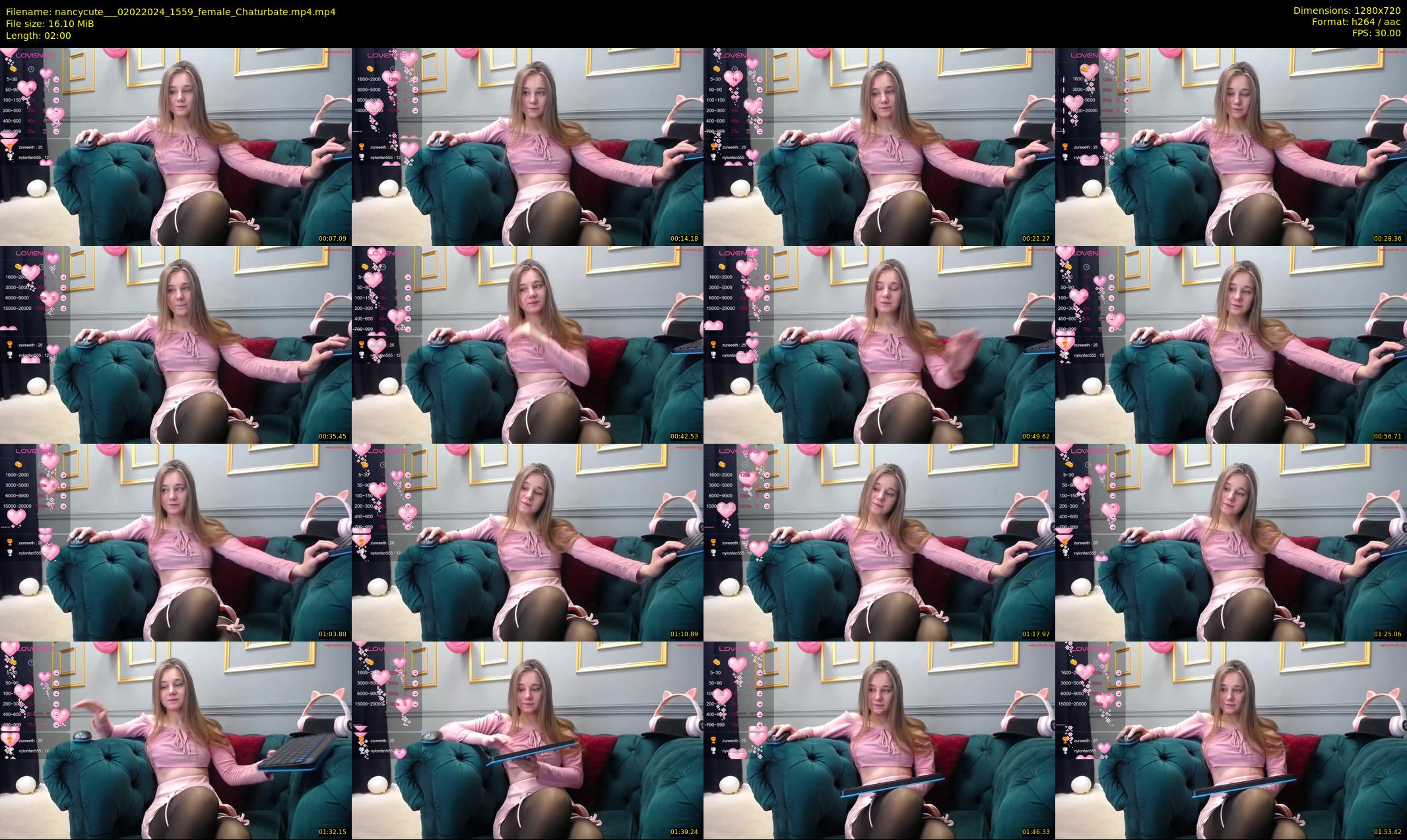 nancycute__ — 2 minute Chaturbate female cam show recording, 720p, Feb 2, 2024