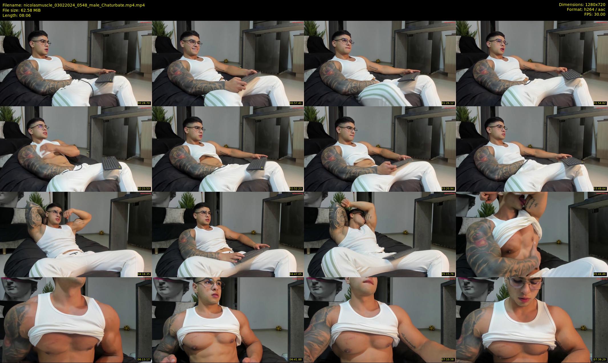 nicolasmuscle — 9 minute Chaturbate male cam show recording, 720p, Feb 3, 2024
