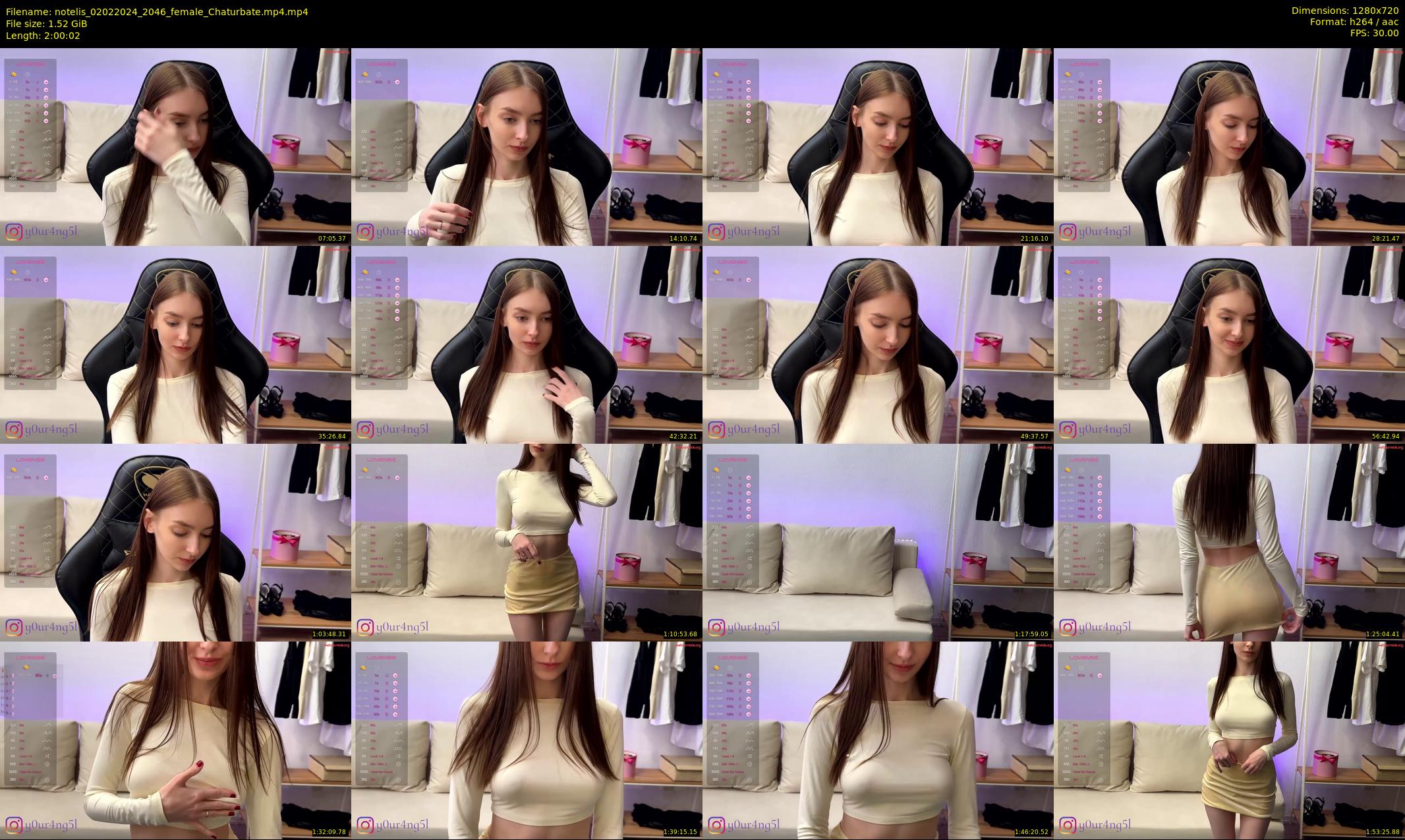 notelis — 121 minute Chaturbate female cam show recording, 720p, Feb 2, 2024