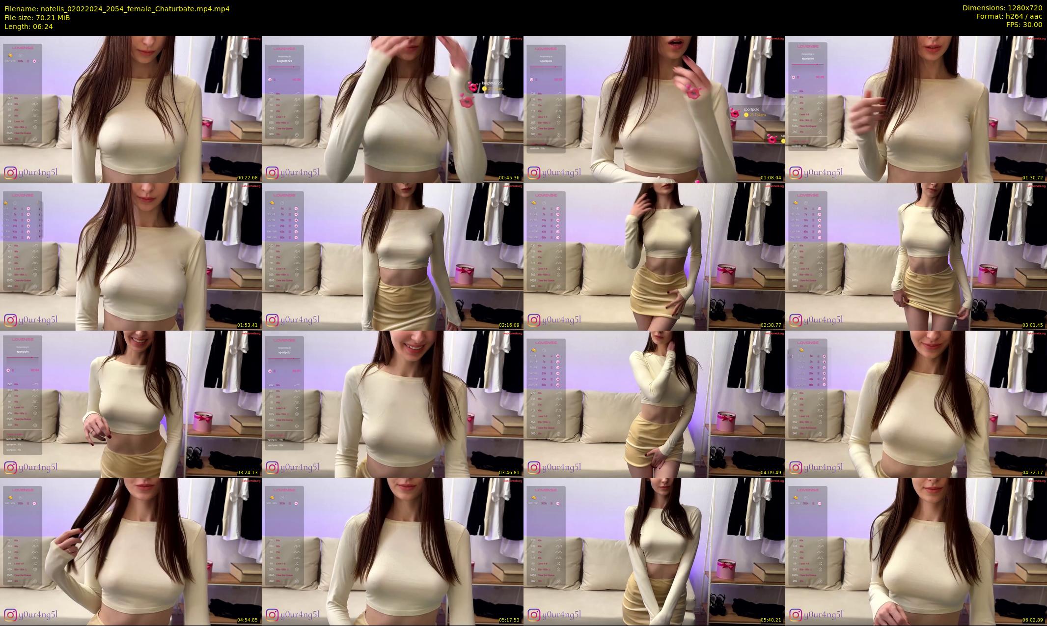 notelis — 7 minute Chaturbate female cam show recording, 720p, Feb 2, 2024