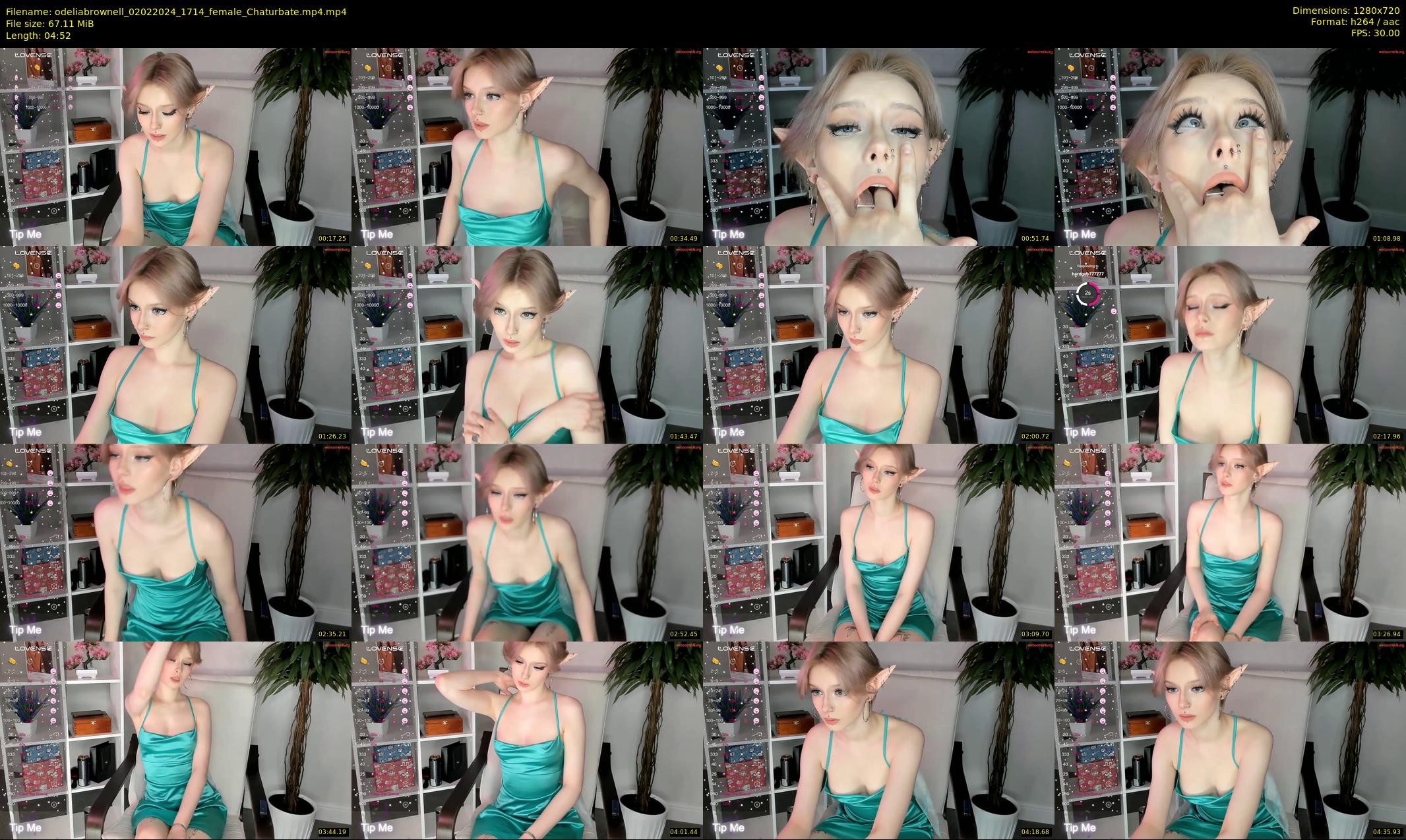 odeliabrownell — 5 minute Chaturbate female cam show recording, 720p, Feb 2, 2024