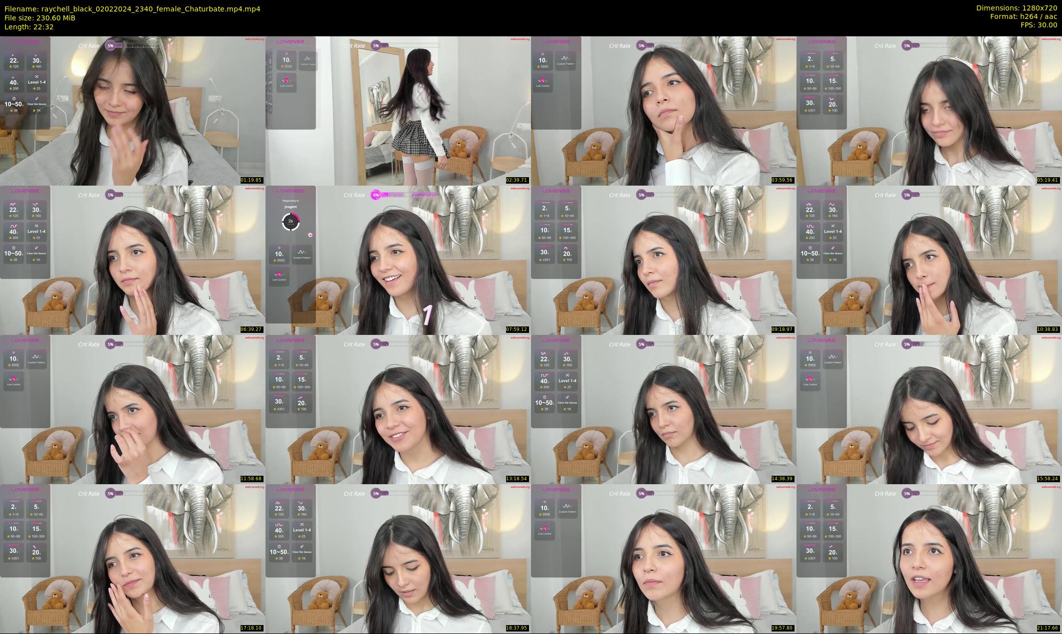 raychell_black — 23 minute Chaturbate female cam show recording, 720p, Feb 2, 2024