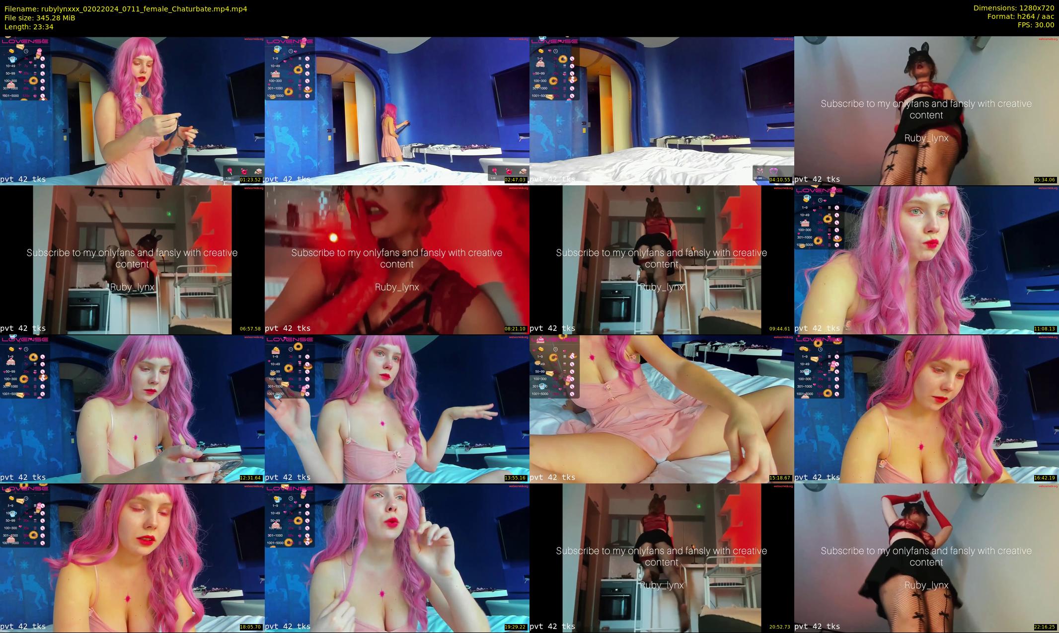 rubylynxxx — 24 minute Chaturbate female cam show recording, 720p, Feb 2, 2024