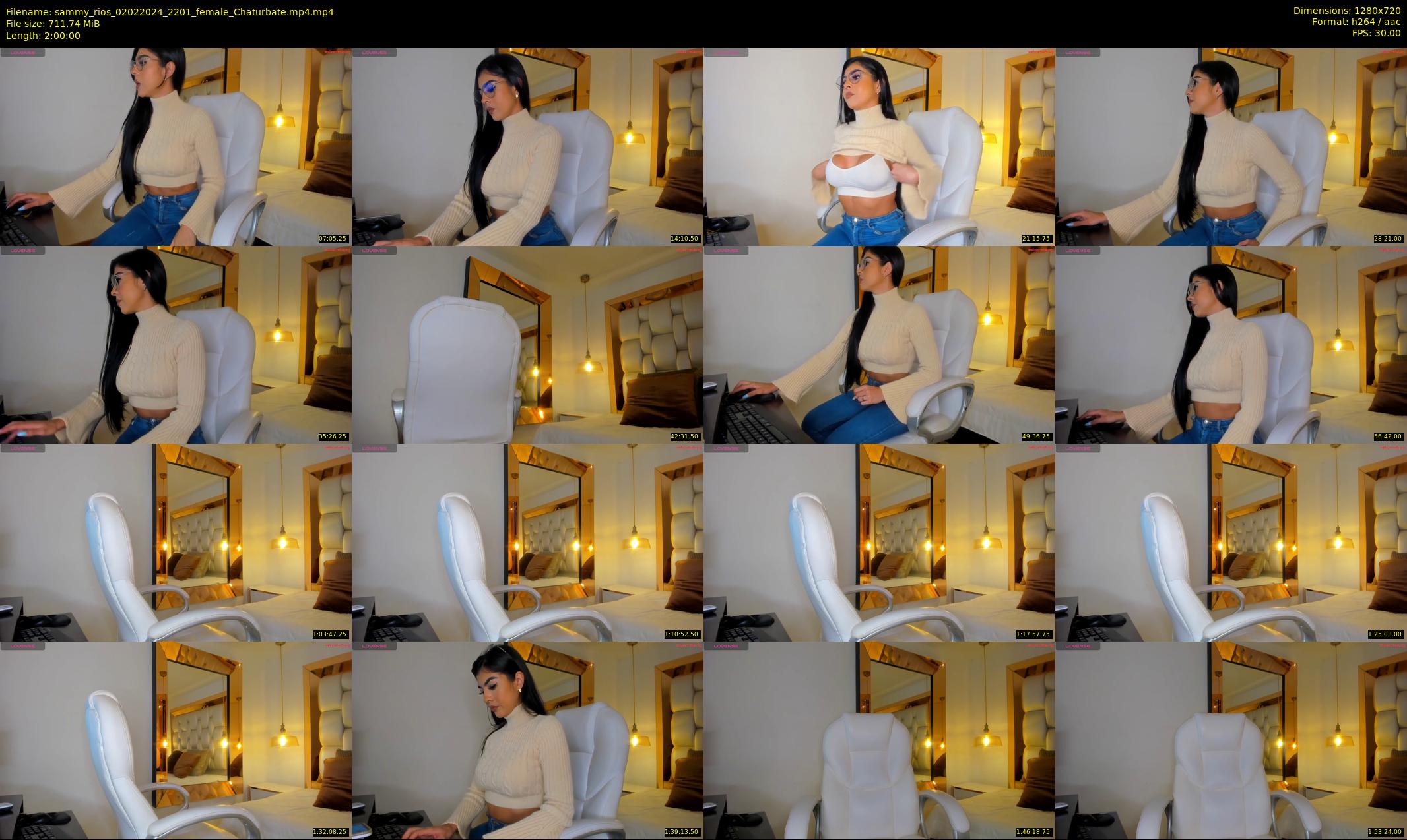 sammy_rios — 120 minute Chaturbate female cam show recording, 720p, Feb 2, 2024