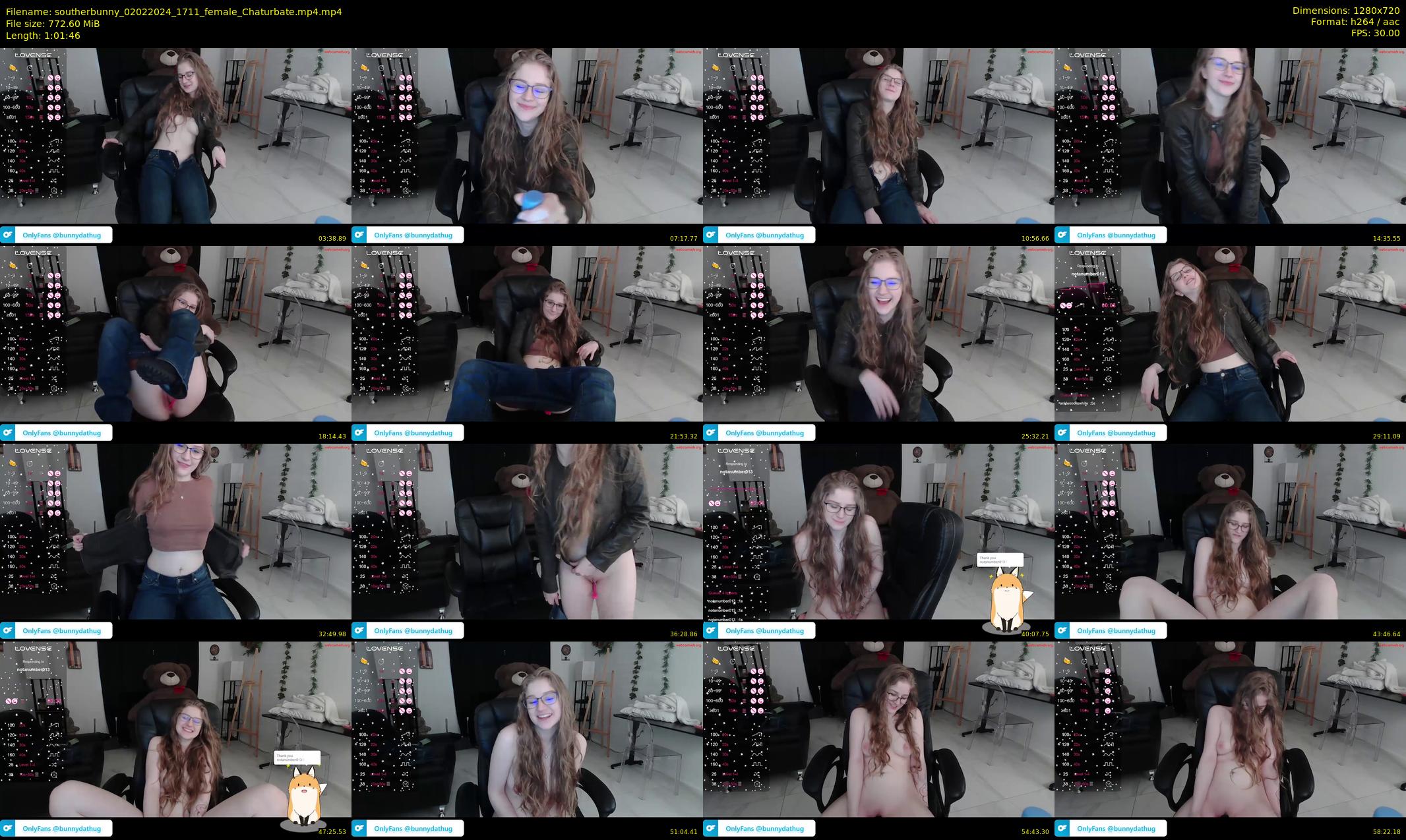 southerbunny — 62 minute Chaturbate female cam show recording, 720p, Feb 2, 2024