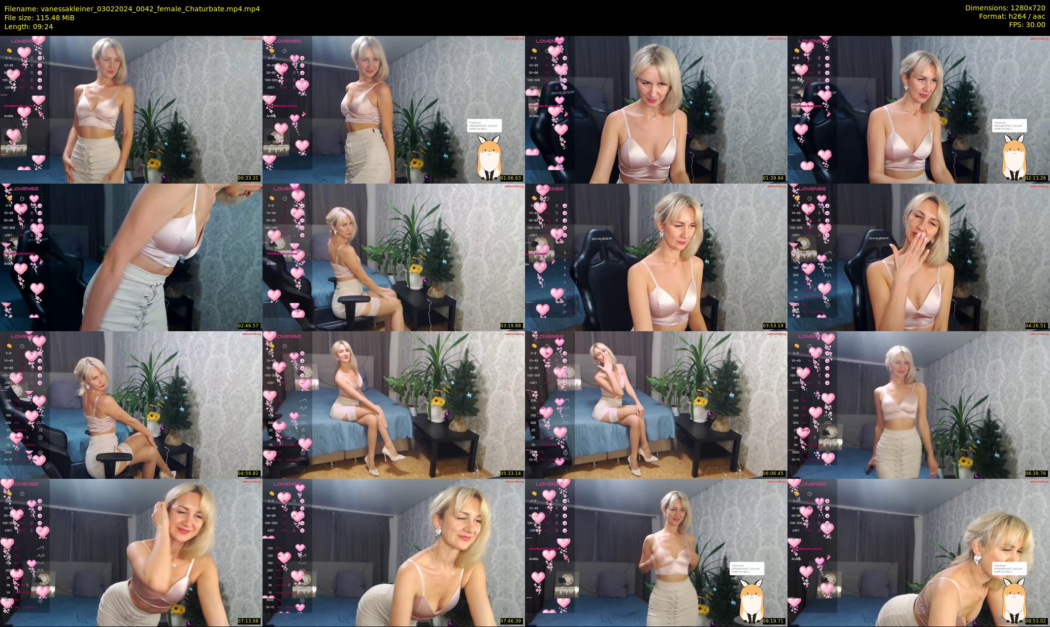 vanessakleiner — 10 minute Chaturbate female cam show recording, 720p, Feb 3, 2024