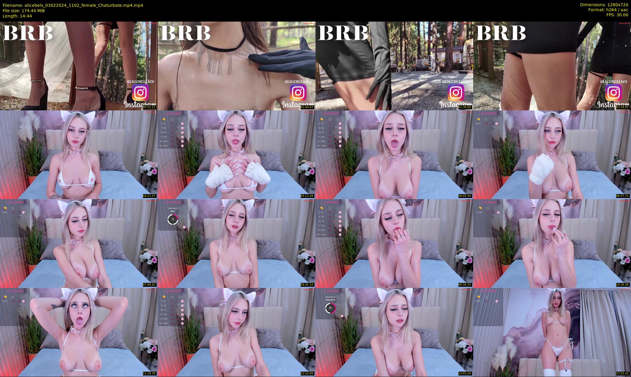 alicebels — 15 minute Chaturbate female cam show recording, 720p, Feb 3, 2024