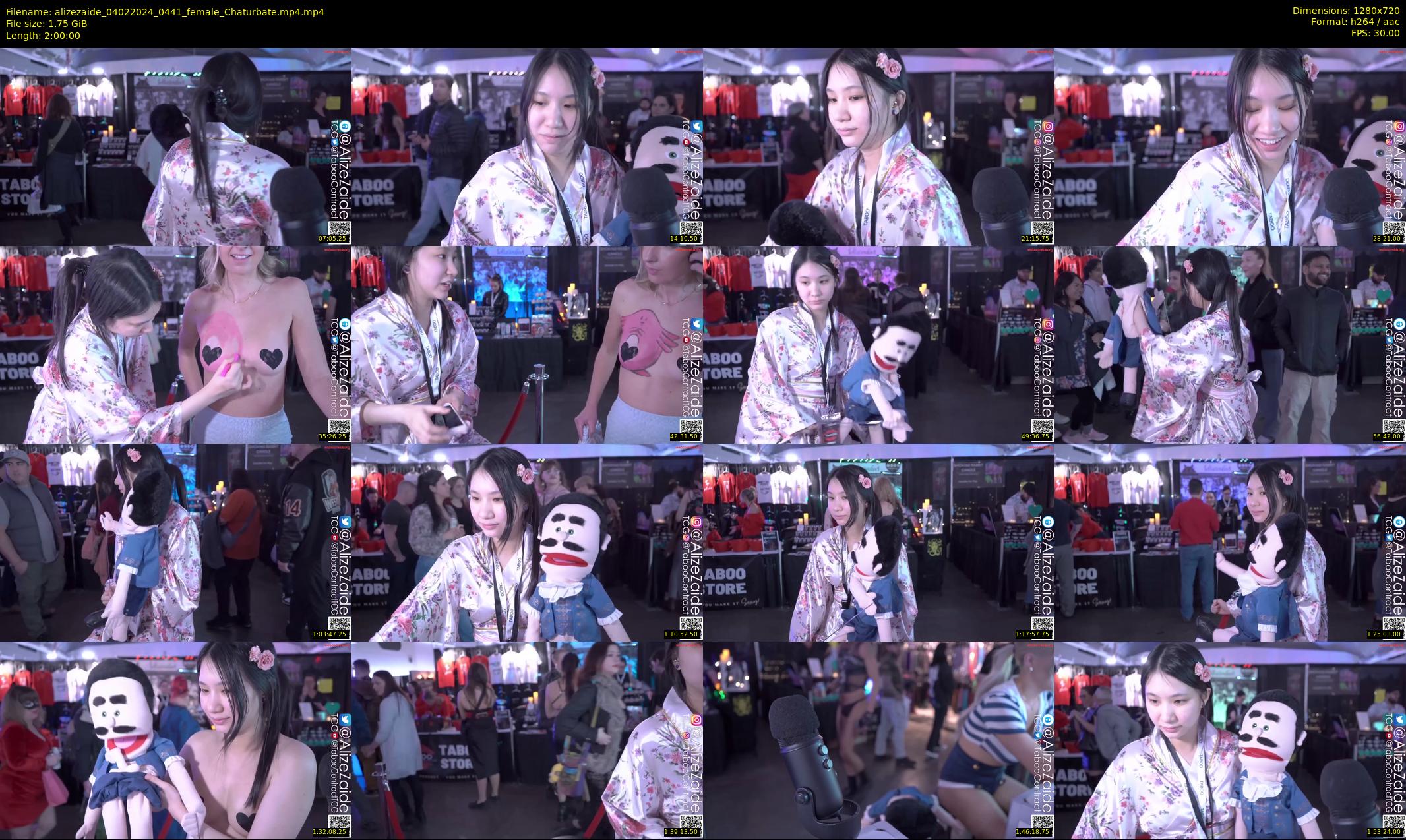 alizezaide — 120 minute Chaturbate female cam show recording, 720p, Feb 4, 2024