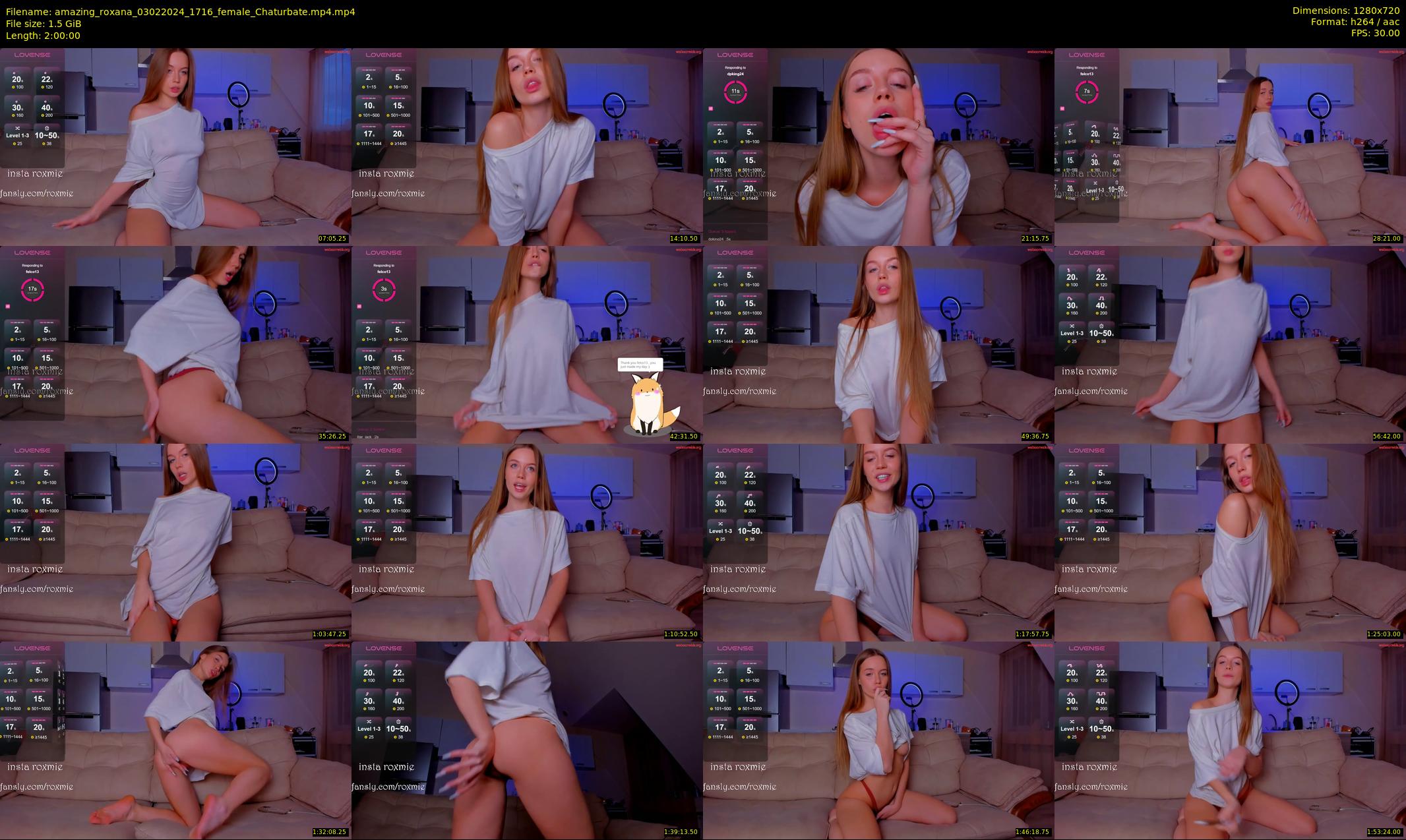 amazing_roxana — 120 minute Chaturbate female cam show recording, 720p, Feb 3, 2024