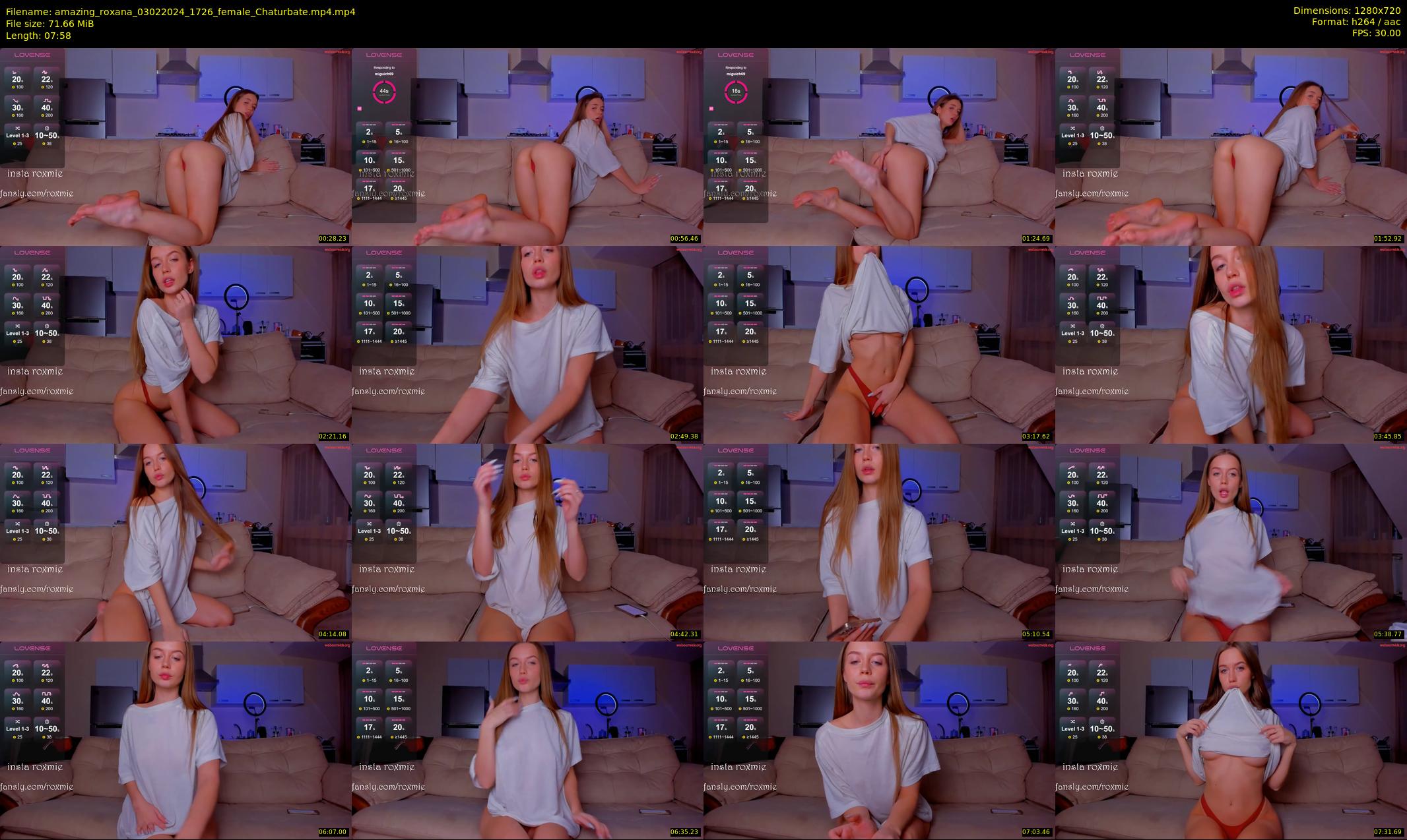 amazing_roxana — 8 minute Chaturbate female cam show recording, 720p, Feb 3, 2024