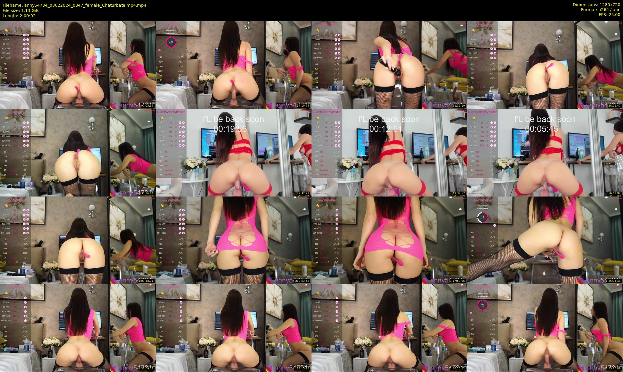 anny54784 — 121 minute Chaturbate female cam show recording, 720p, Feb 3, 2024