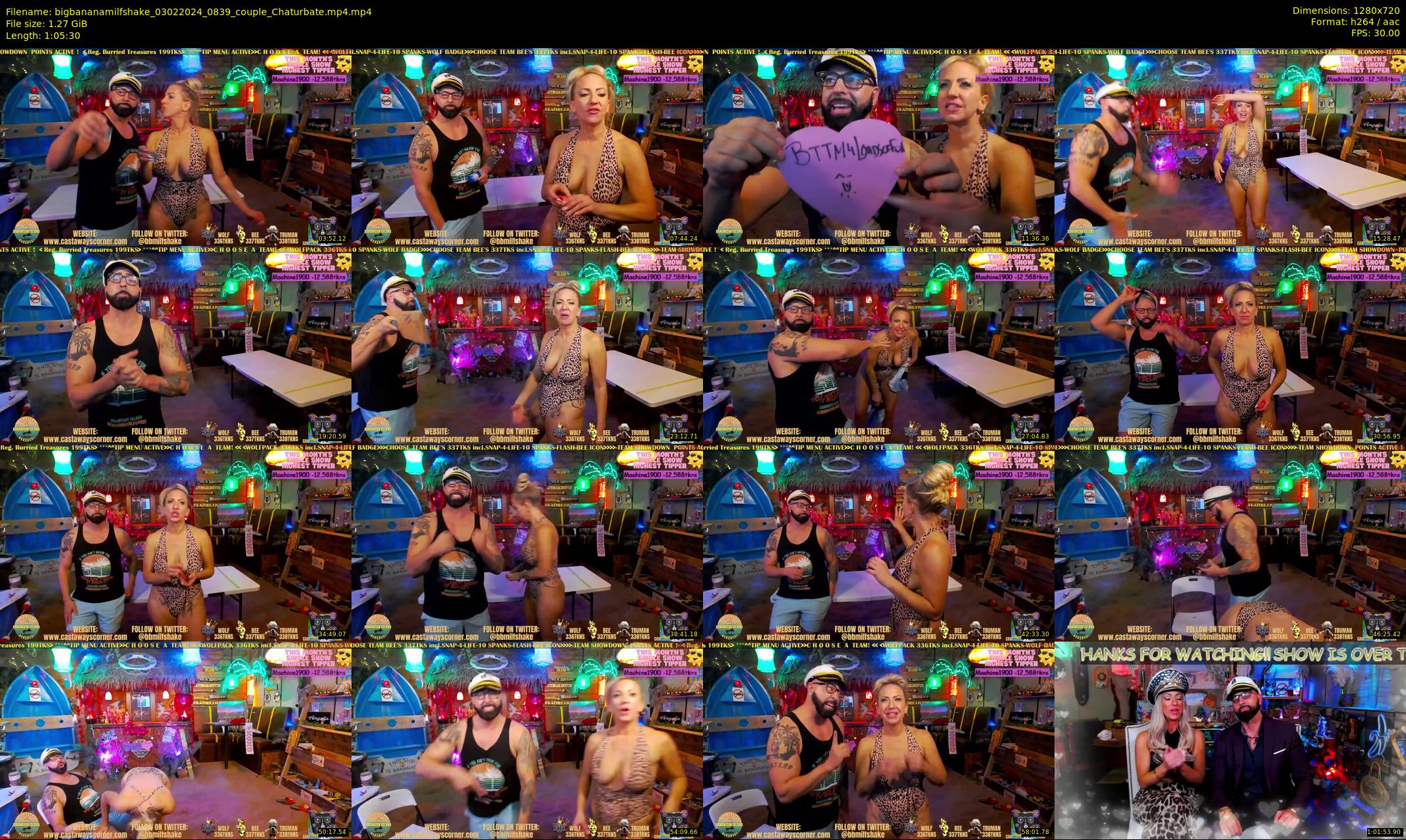 bigbananamilfshake — 66 minute Chaturbate couple cam show recording, 720p, Feb 3, 2024