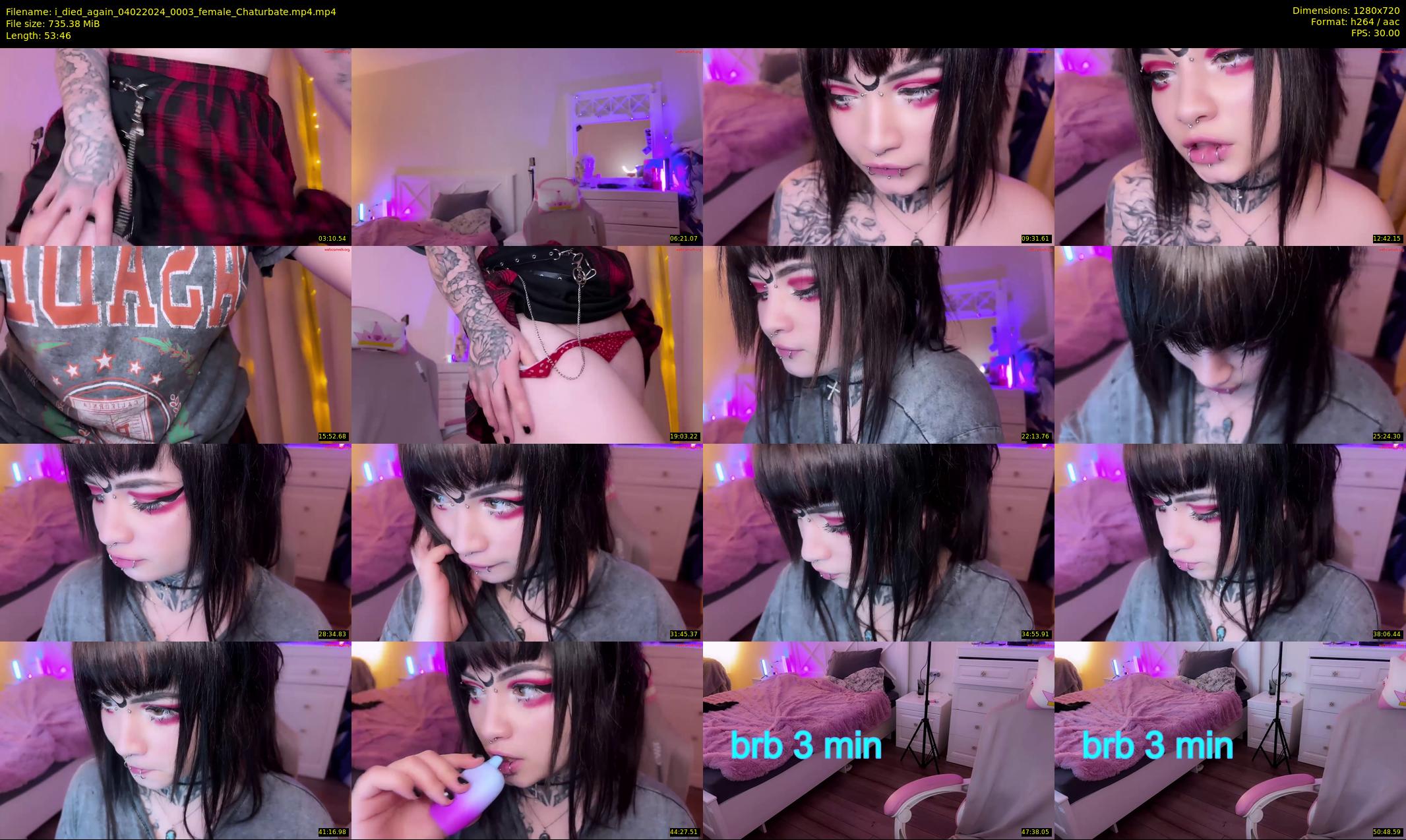 i_died_again — 54 minute Chaturbate female cam show recording, 720p, Feb 4, 2024