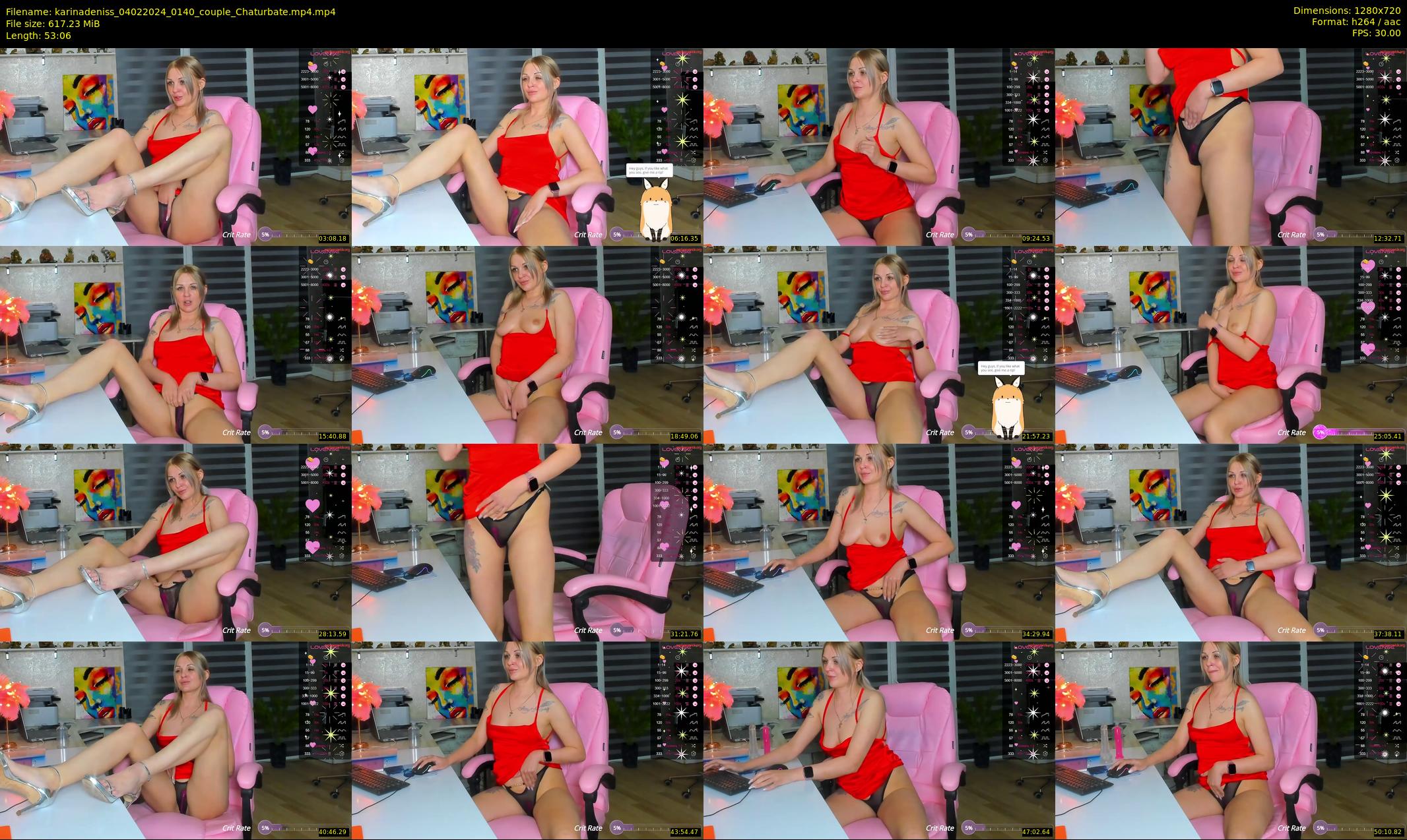 karinadeniss — 54 minute Chaturbate couple cam show recording, 720p, Feb 4, 2024