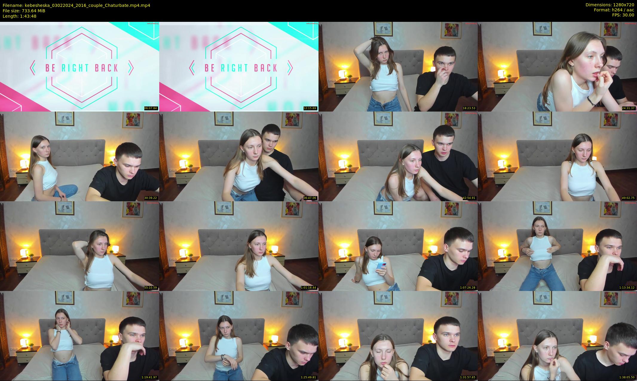 kebesheska — 104 minute Chaturbate couple cam show recording, 720p, Feb 3, 2024