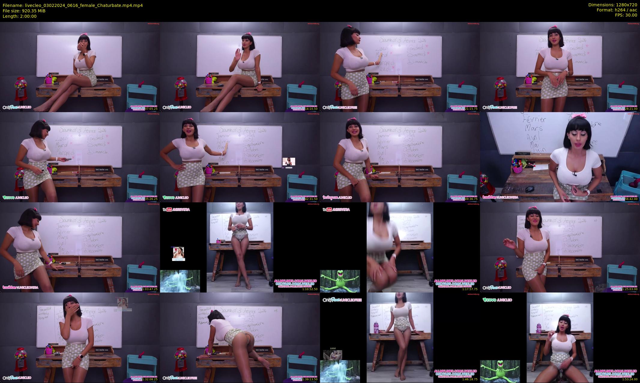 livecleo — 120 minute Chaturbate female cam show recording, 720p, Feb 3, 2024