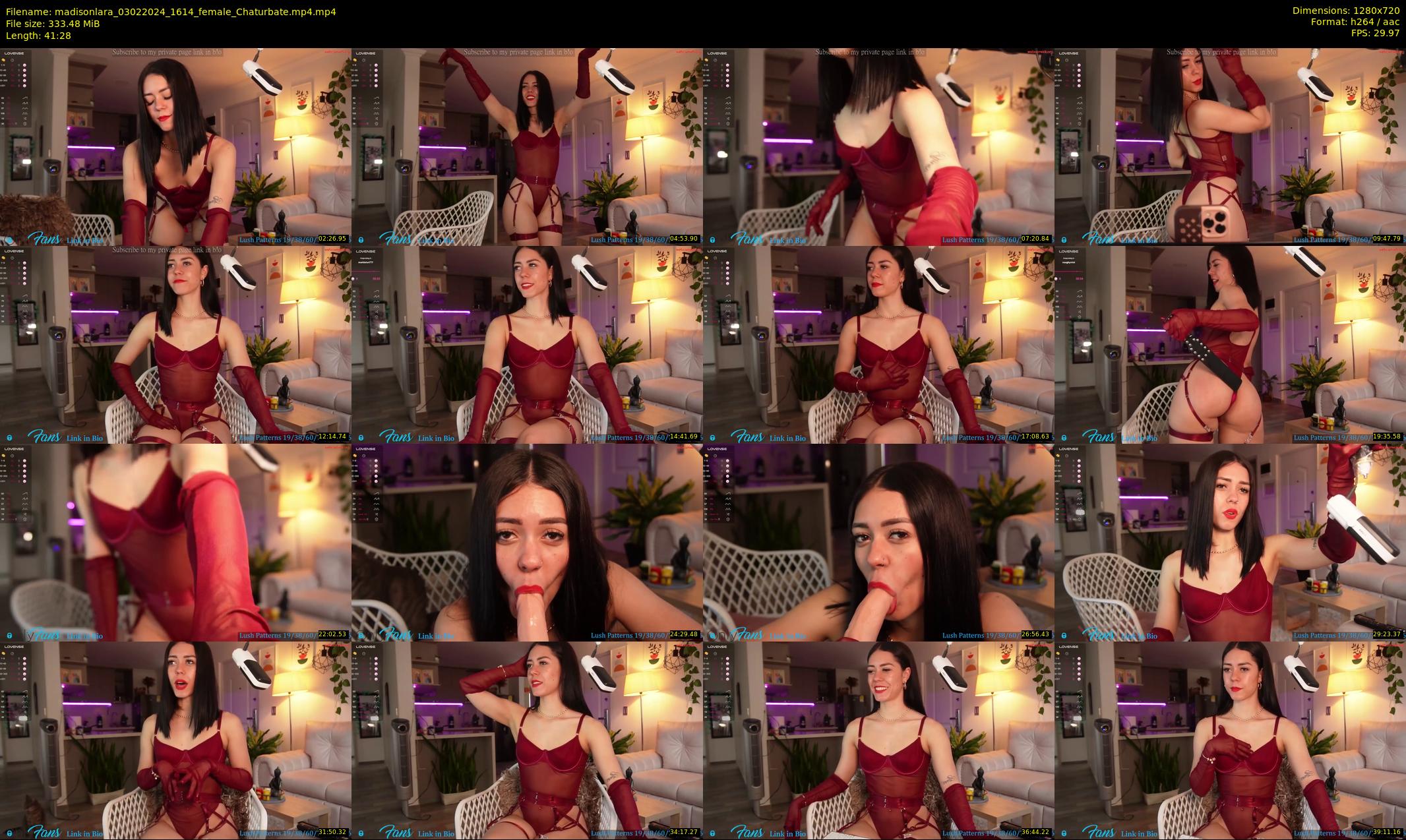 madisonlara — 42 minute Chaturbate female cam show recording, 720p, Feb 3, 2024