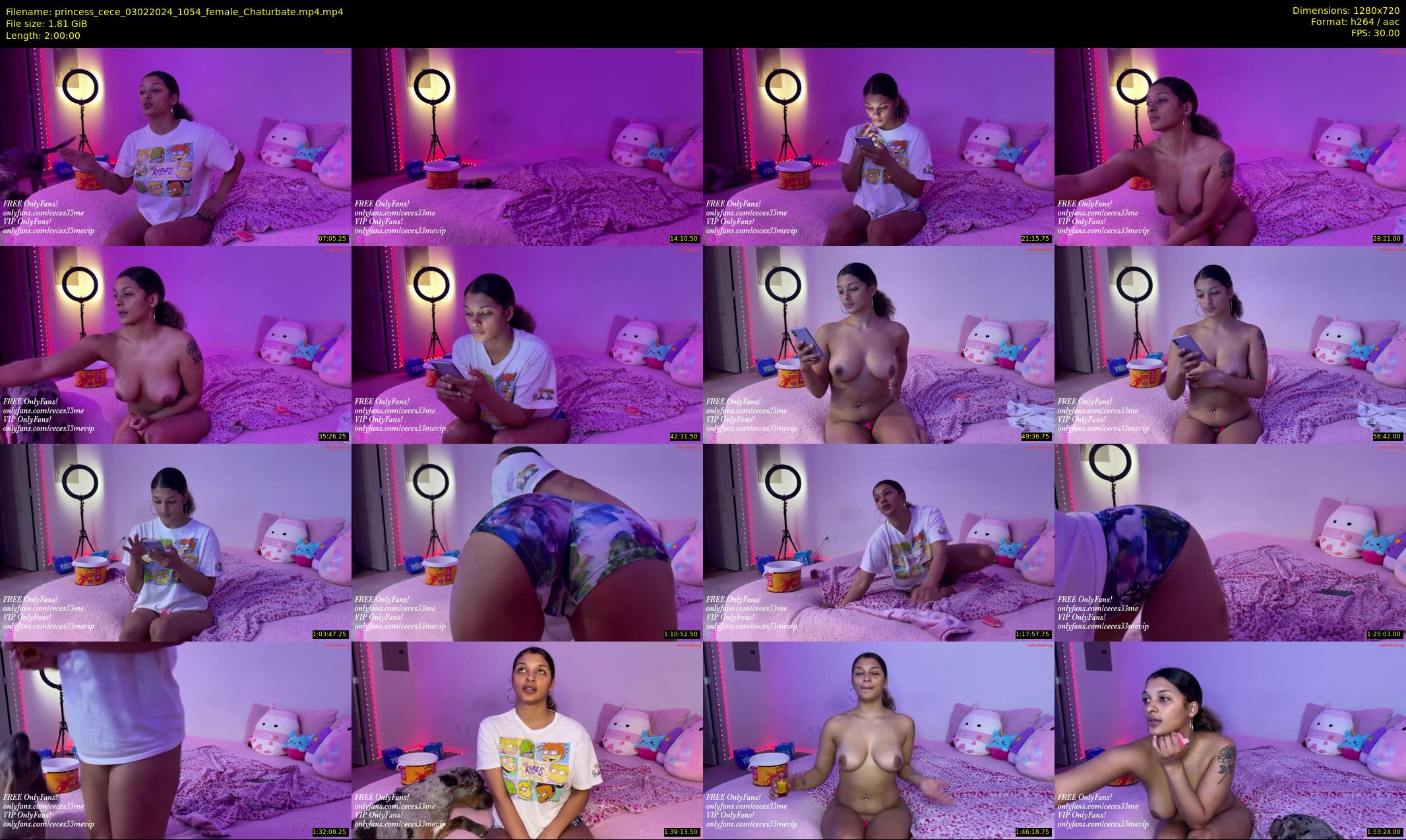 princess_cece — 120 minute Chaturbate female cam show recording, 720p, Feb 3, 2024