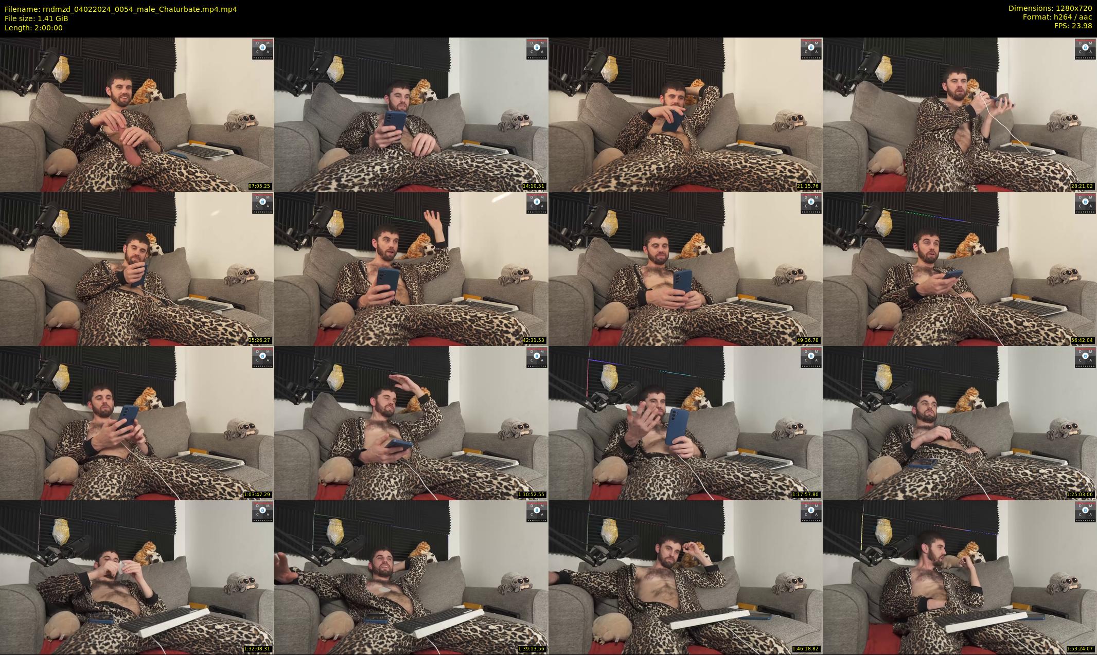 rndmzd — 120 minute Chaturbate male cam show recording, 720p, Feb 4, 2024