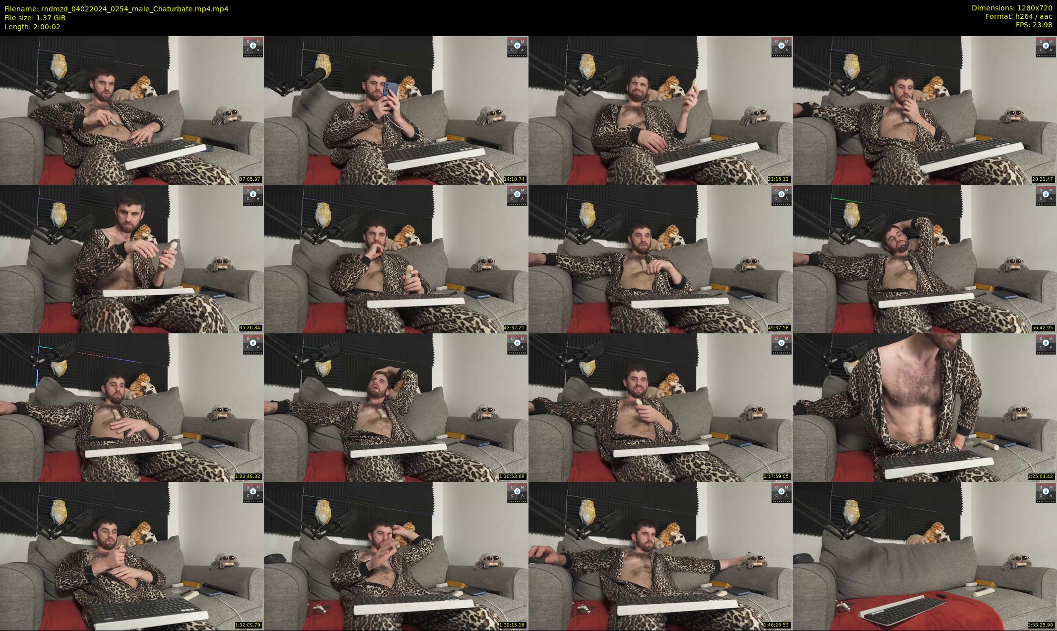 rndmzd — 121 minute Chaturbate male cam show recording, 720p, Feb 4, 2024
