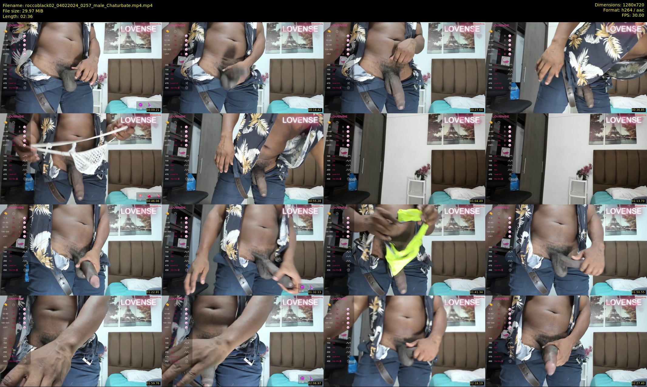 roccoblack02 — 3 minute Chaturbate male cam show recording, 720p, Feb 4, 2024