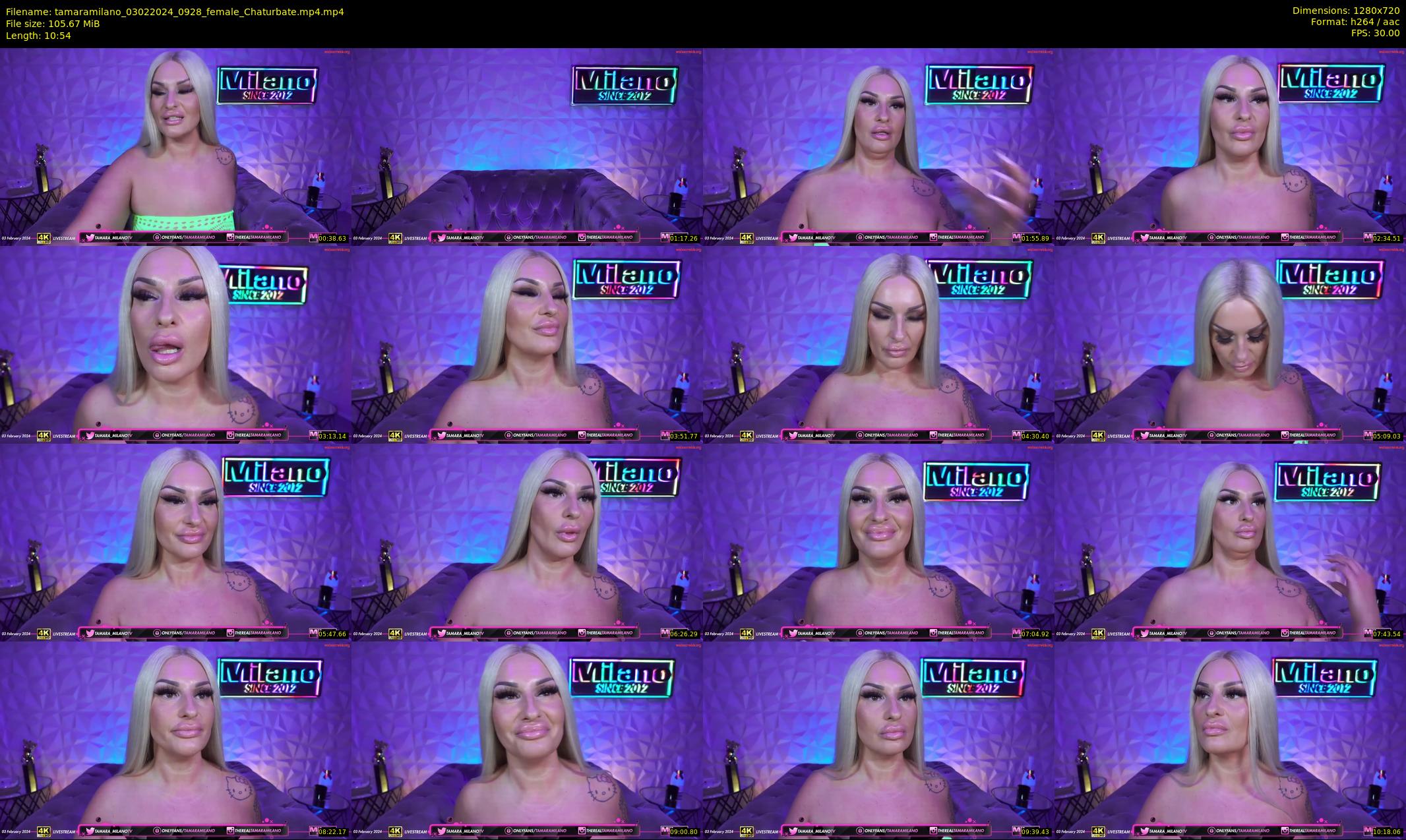 tamaramilano — 11 minute Chaturbate female cam show recording, 720p, Feb 3, 2024