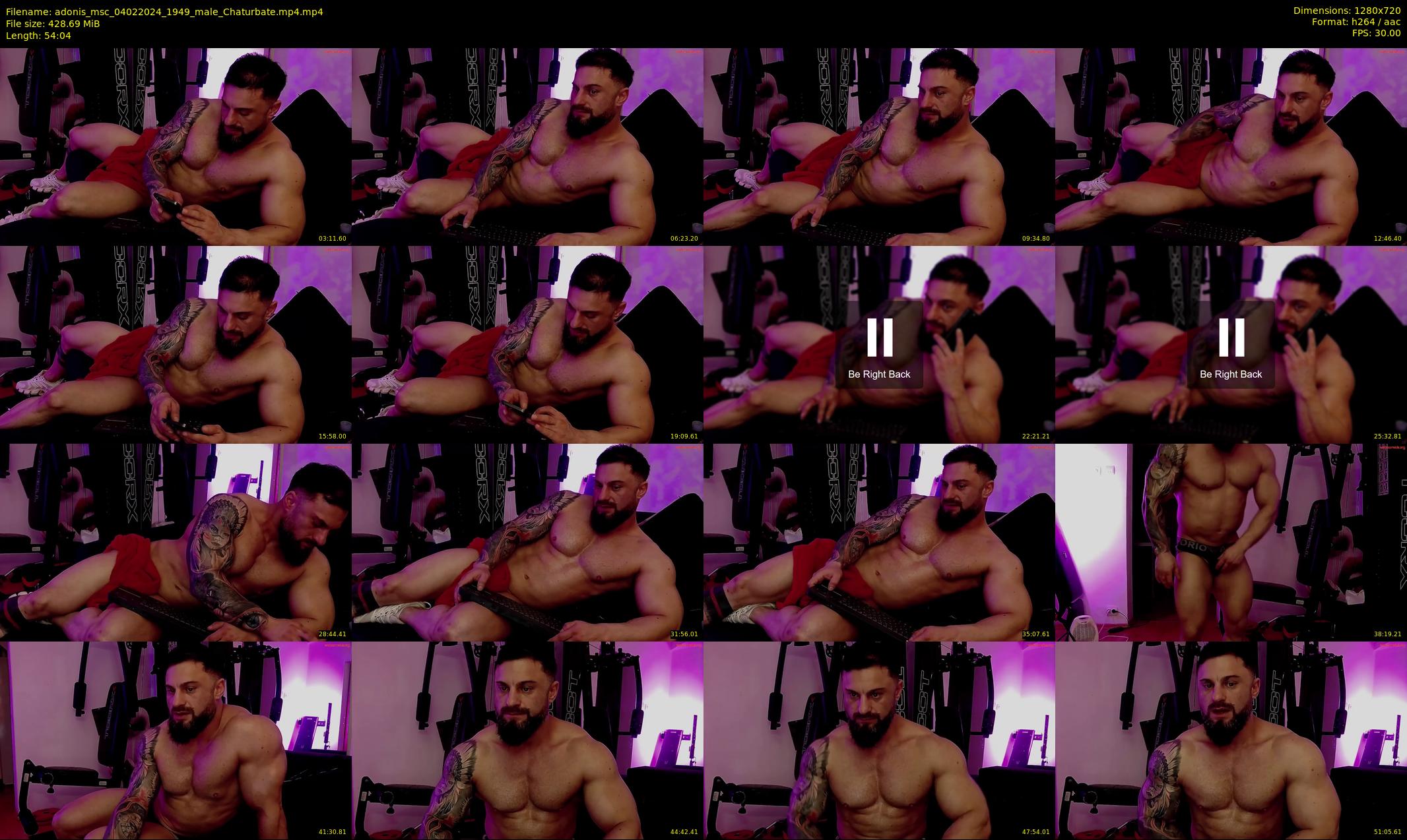 adonis_msc — 55 minute Chaturbate male cam show recording, 720p, Feb 4, 2024