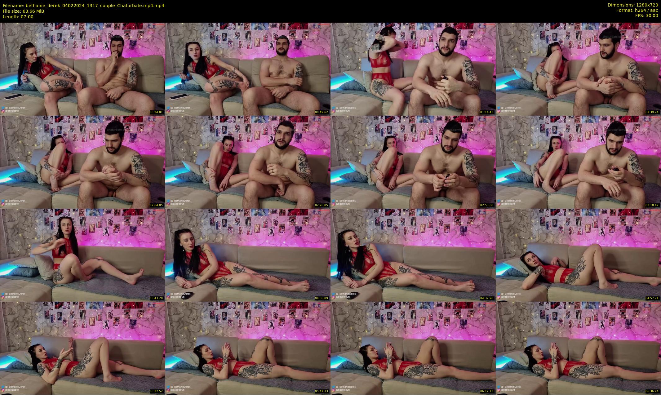 bethanie_derek — 7 minute Chaturbate couple cam show recording, 720p, Feb 4, 2024