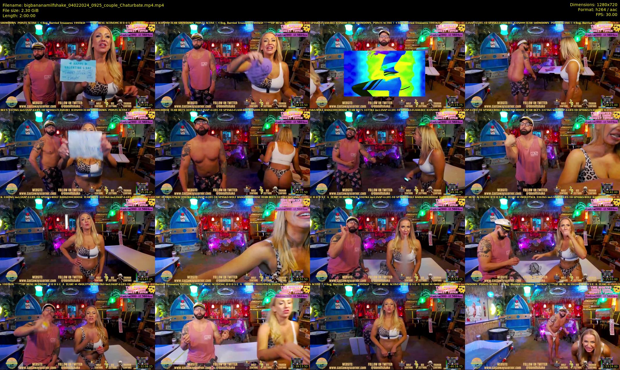 bigbananamilfshake — 120 minute Chaturbate couple cam show recording, 720p, Feb 4, 2024