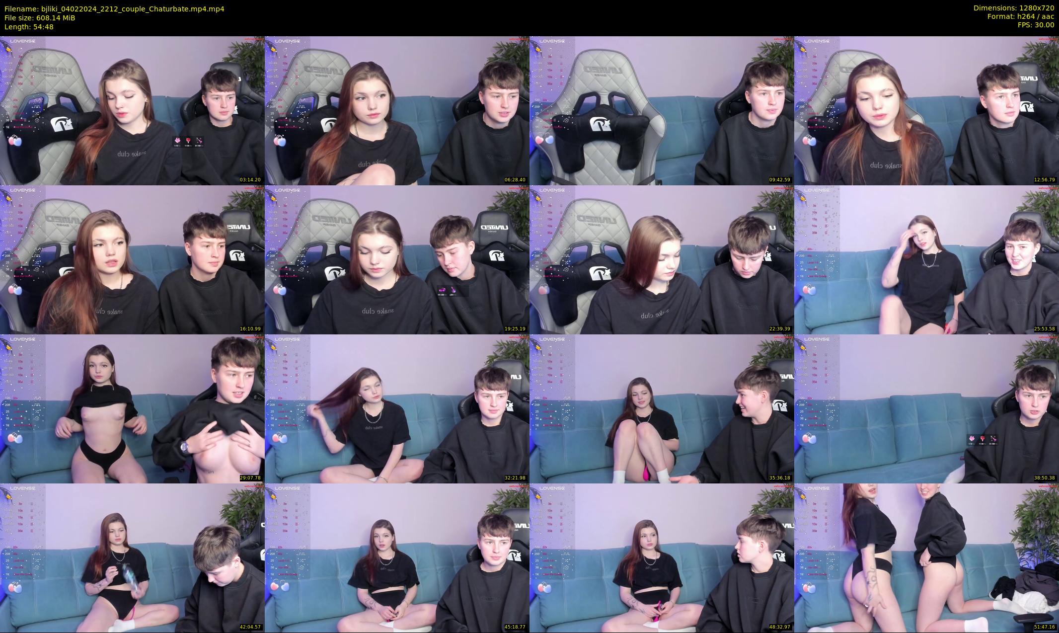 bjliki — 55 minute Chaturbate couple cam show recording, 720p, Feb 4, 2024