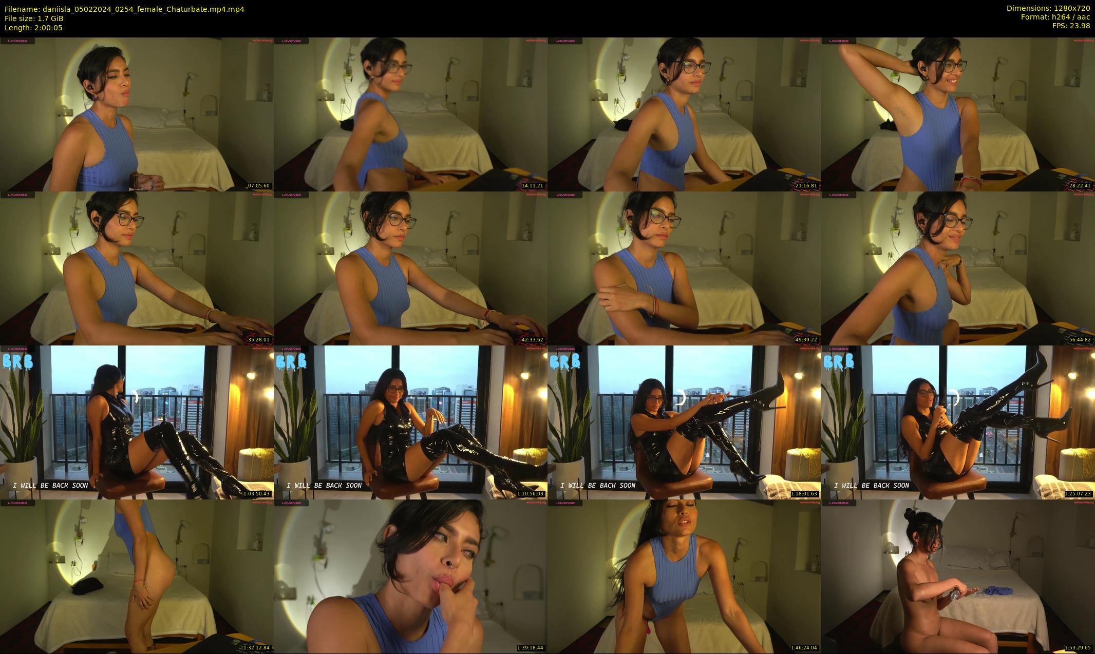 daniisla — 121 minute Chaturbate female cam show recording, 720p, Feb 5, 2024