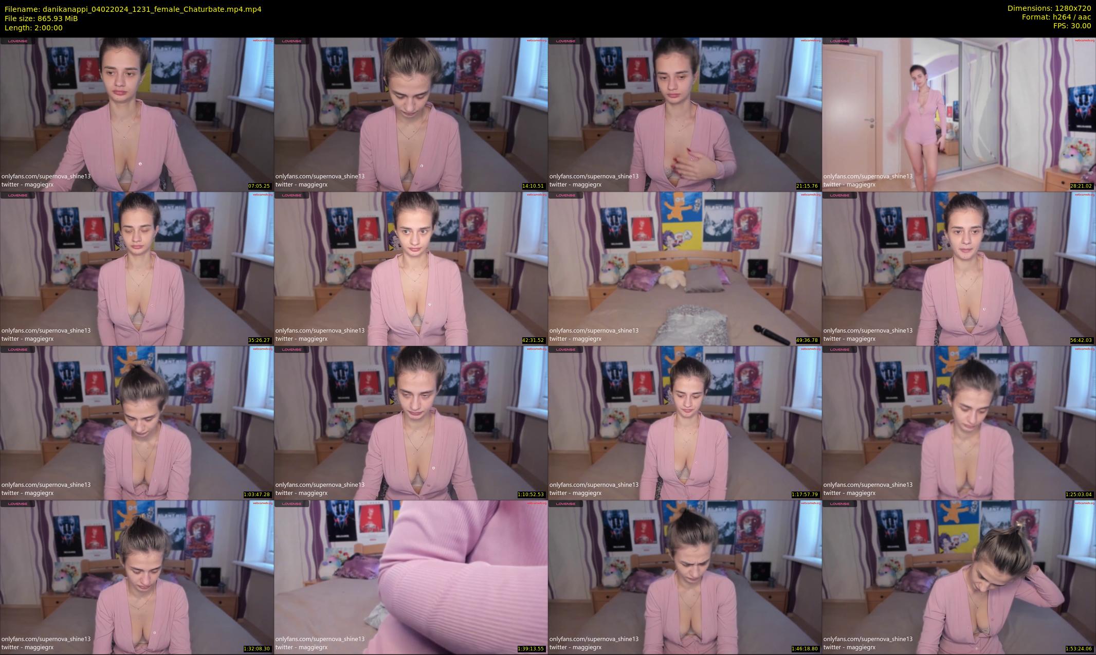 danikanappi — 120 minute Chaturbate female cam show recording, 720p, Feb 4, 2024