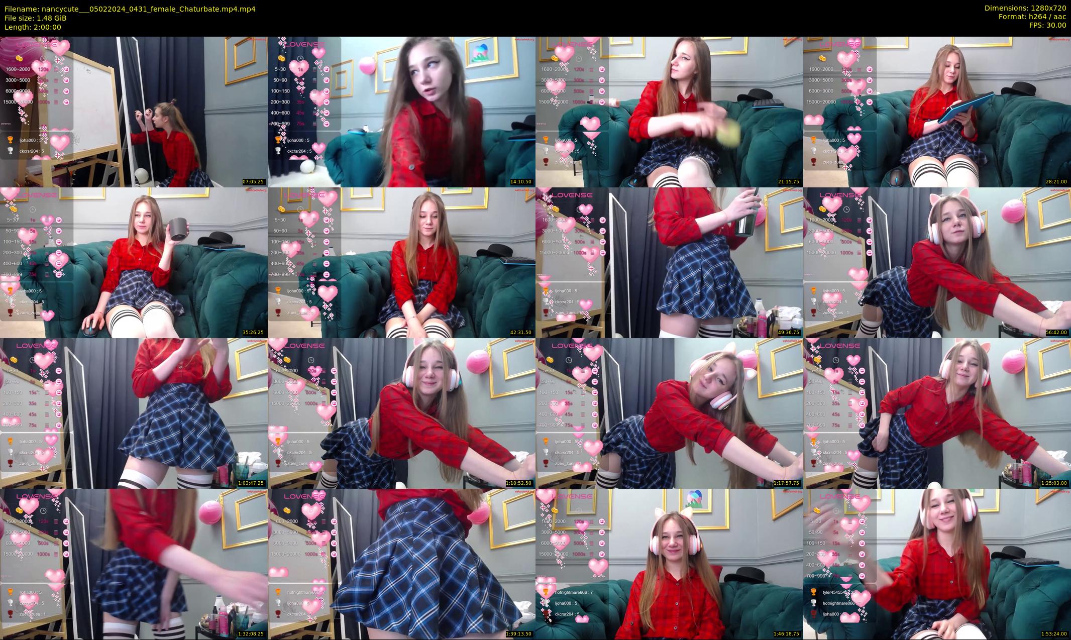 nancycute__ — 120 minute Chaturbate female cam show recording, 720p, Feb 5, 2024