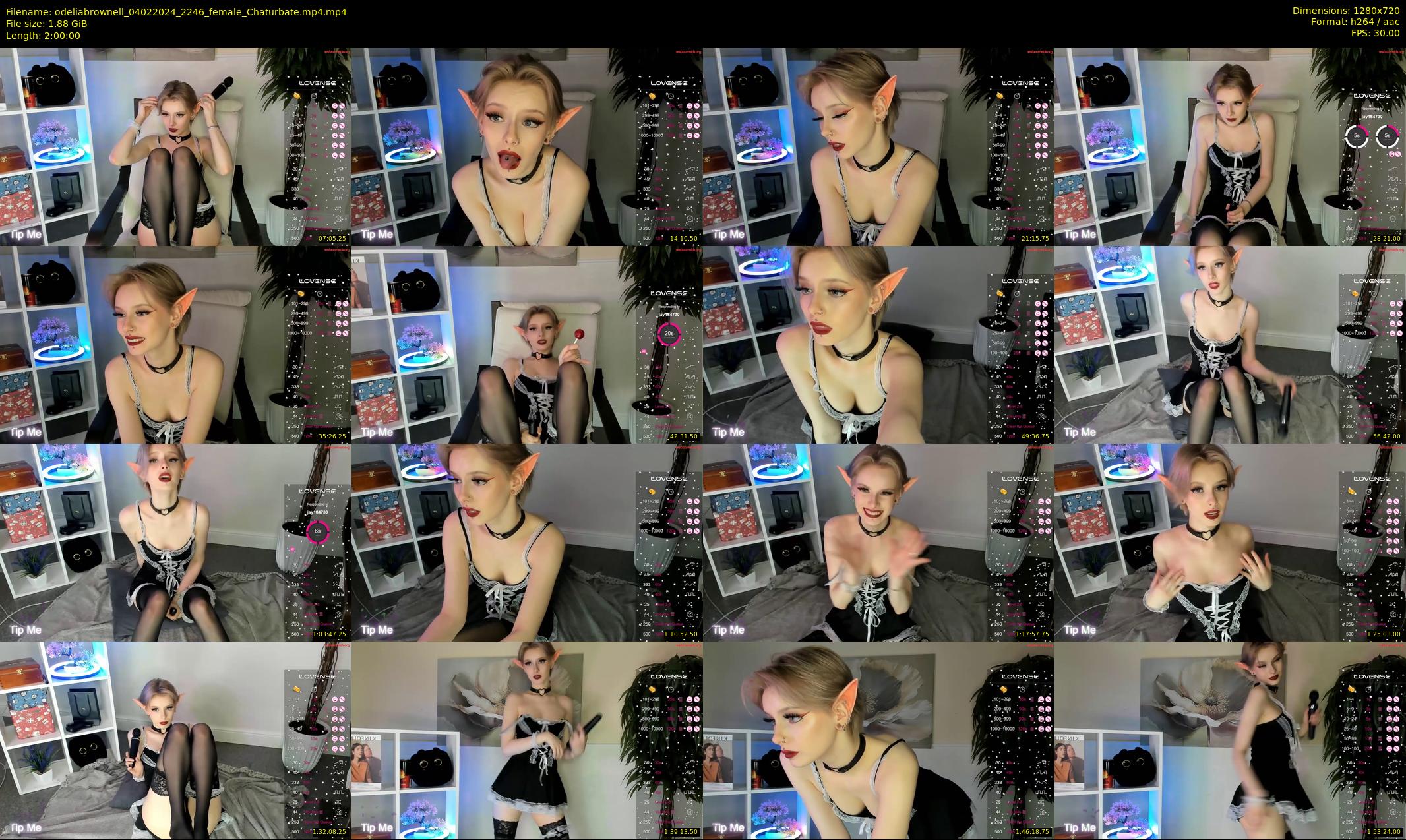 odeliabrownell — 120 minute Chaturbate female cam show recording, 720p, Feb 4, 2024