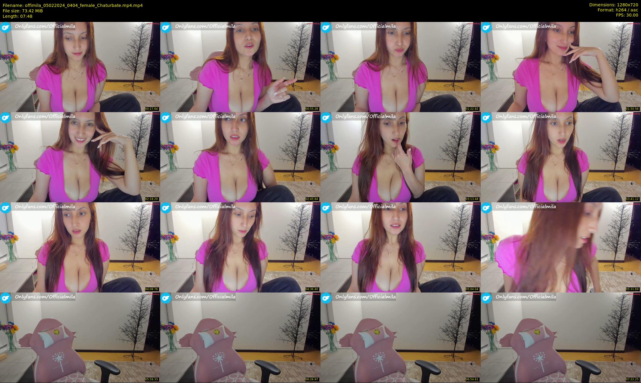 offimila — 8 minute Chaturbate female cam show recording, 720p, Feb 5, 2024