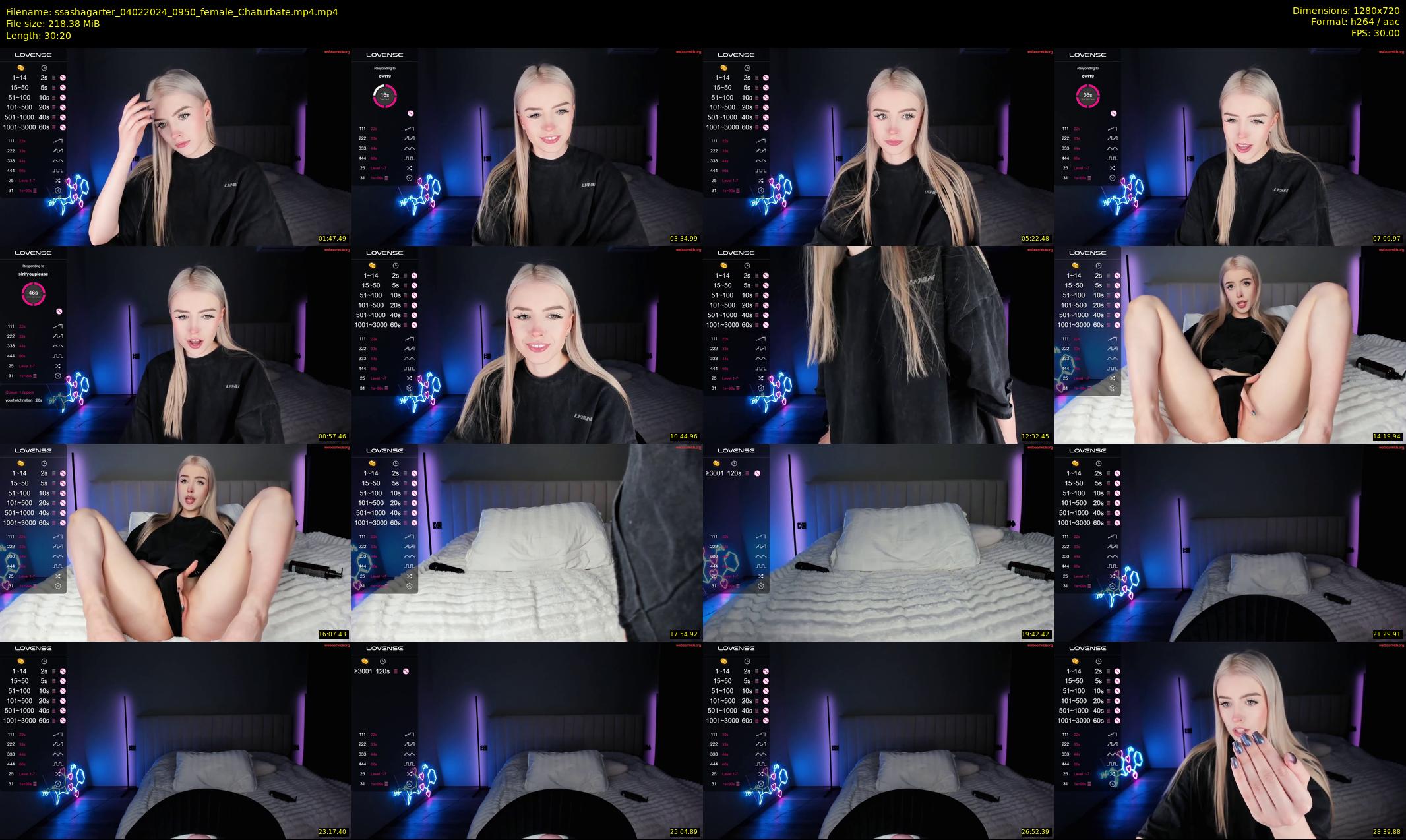 ssashagarter — 31 minute Chaturbate female cam show recording, 720p, Feb 4, 2024