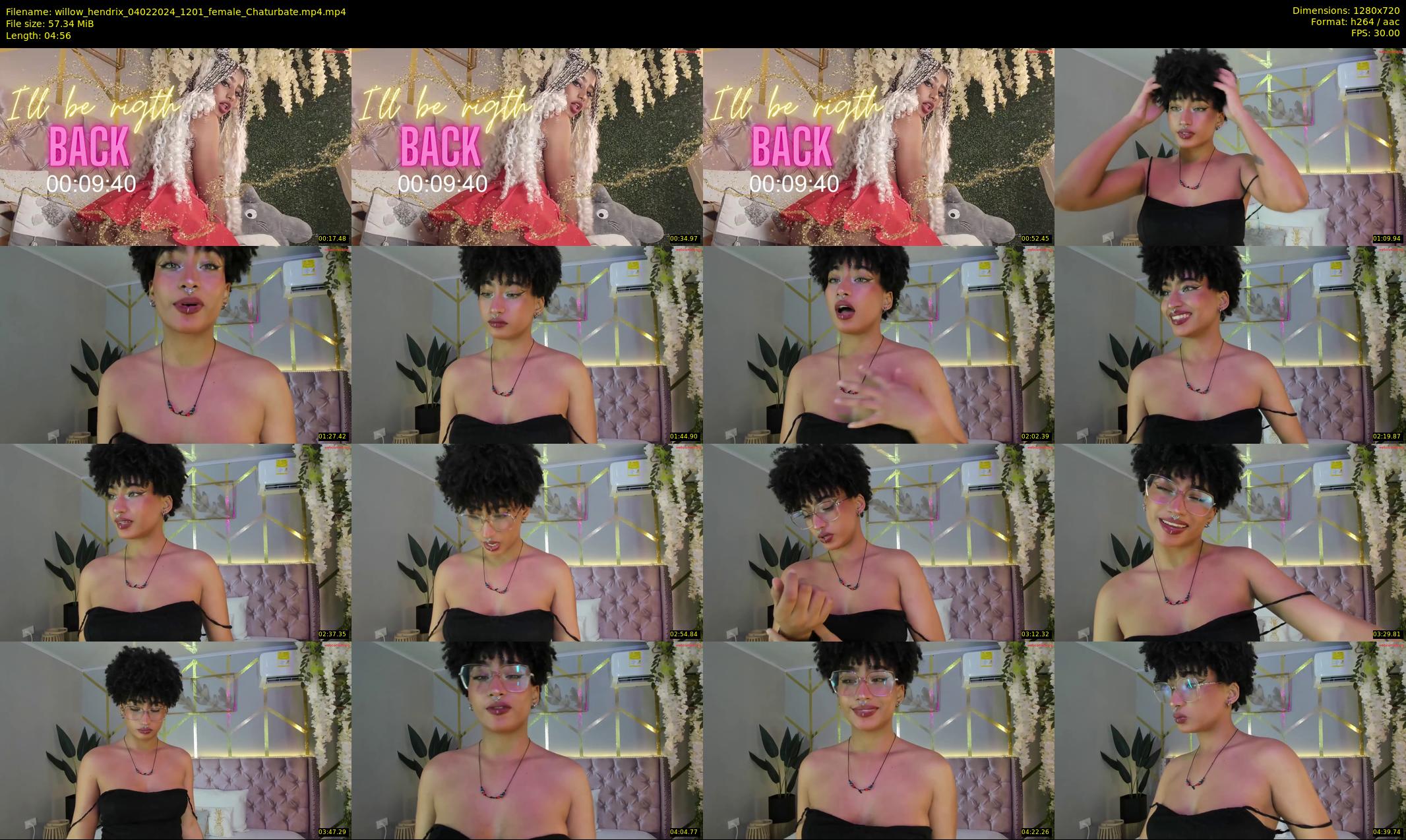 willow_hendrix — 5 minute Chaturbate female cam show recording, 720p, Feb 4, 2024