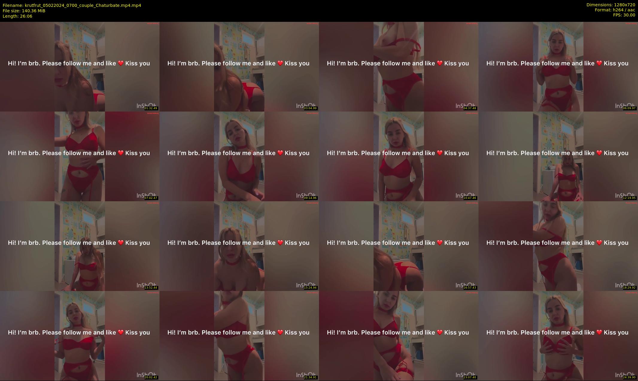 krutfrut — 27 minute Chaturbate couple cam show recording, 720p, Feb 5, 2024