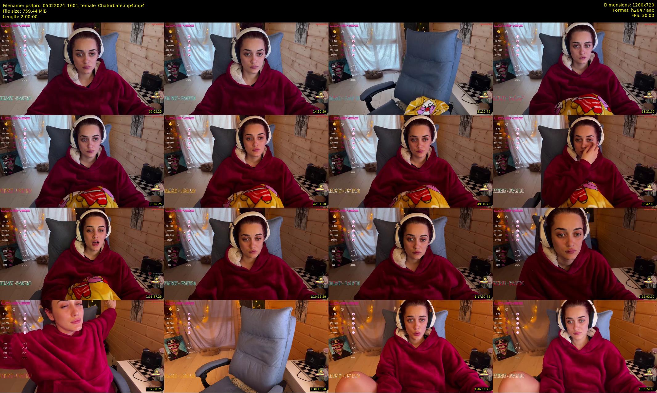 ps4pro — 120 minute Chaturbate female cam show recording, 720p, Feb 5, 2024